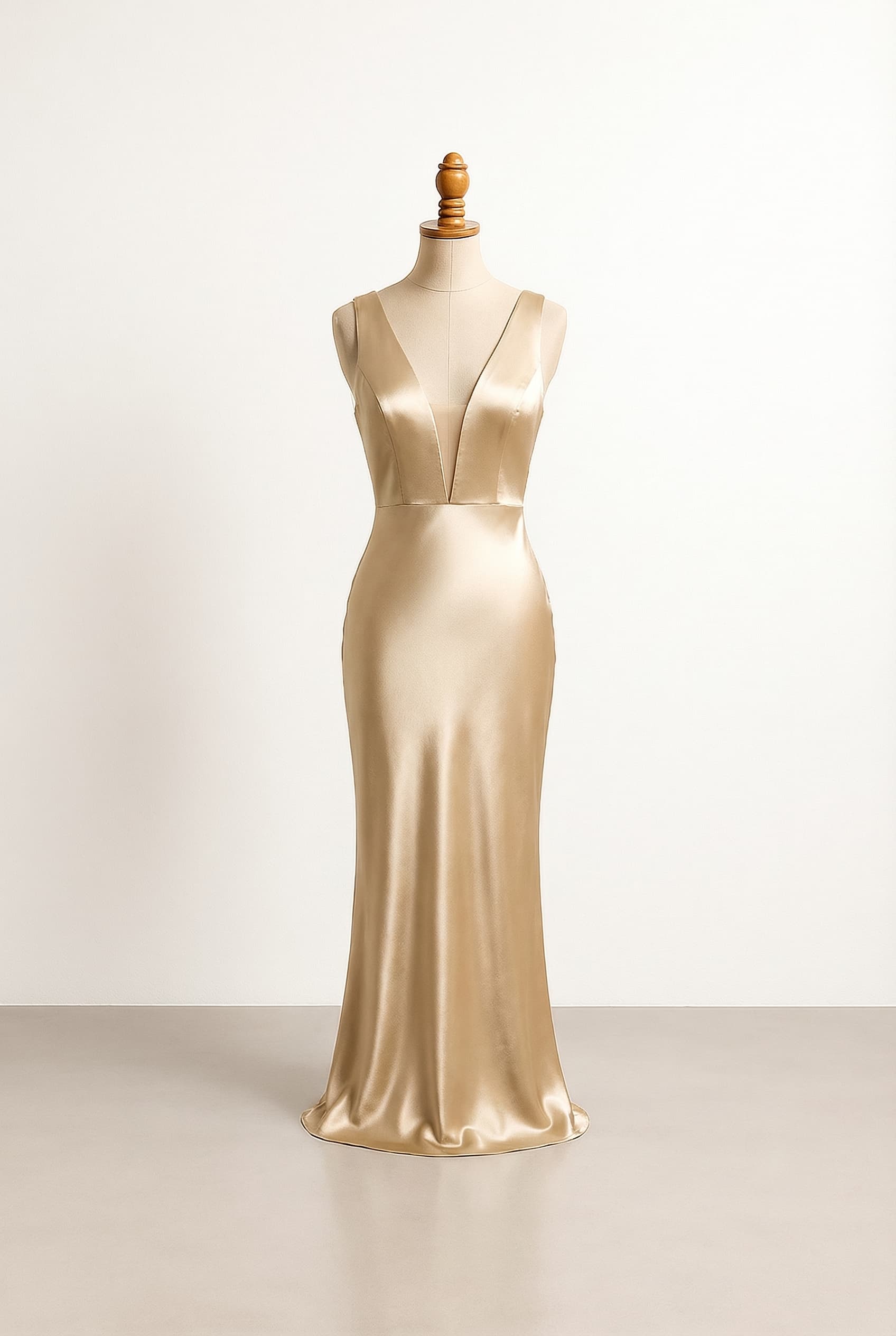 Elegant style with lower neckline or strapless options. I want a revealing prom dress with a plunging neckline
