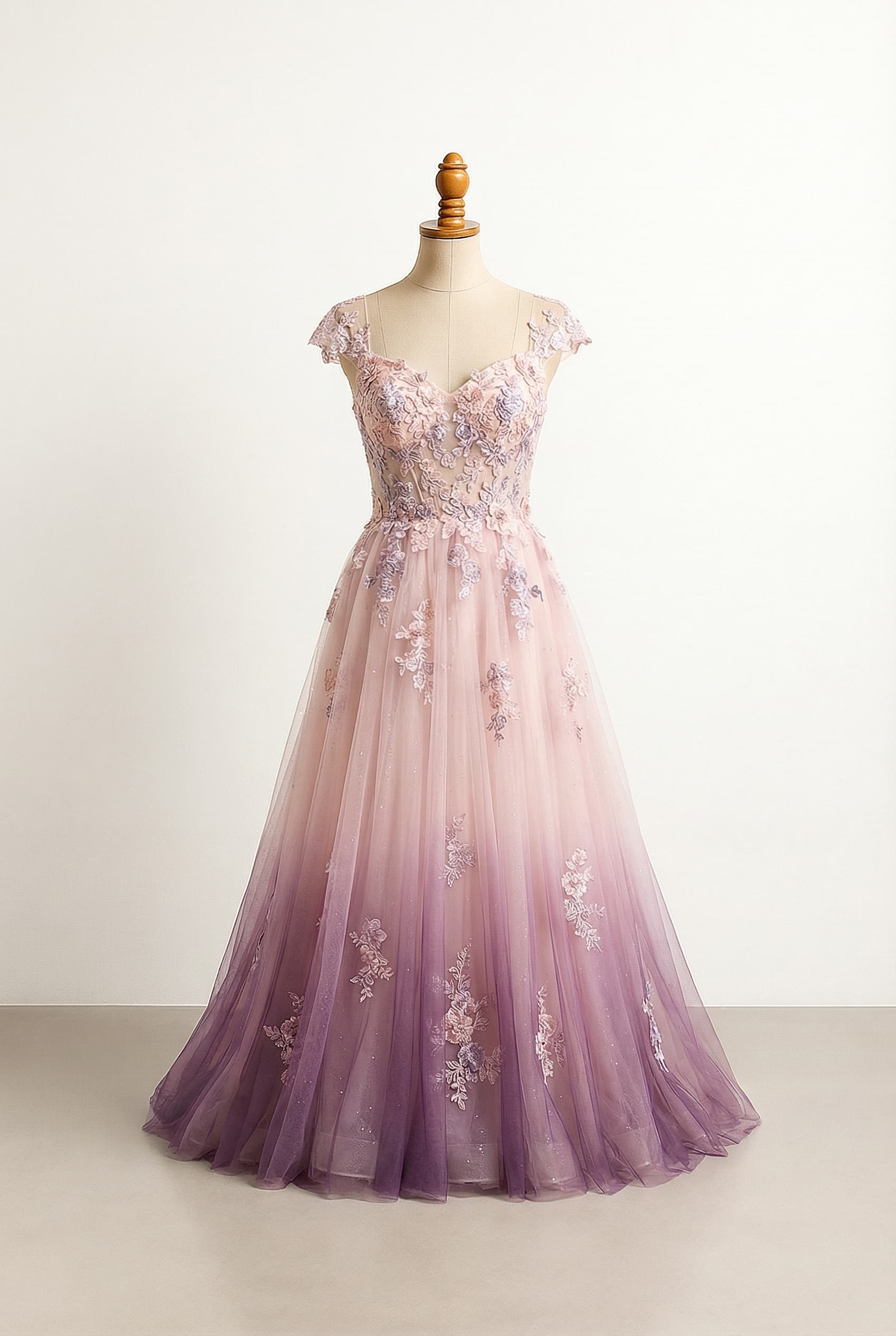 A romantic wedding dress with elegant details