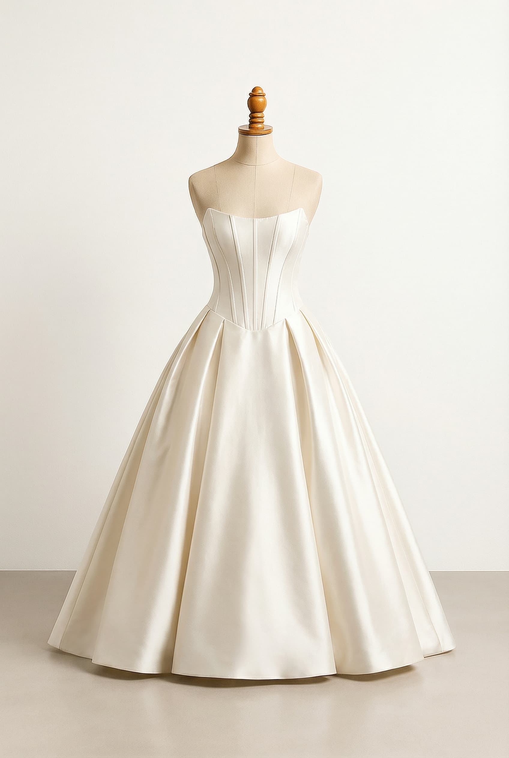 A romantic wedding dress with elegant details