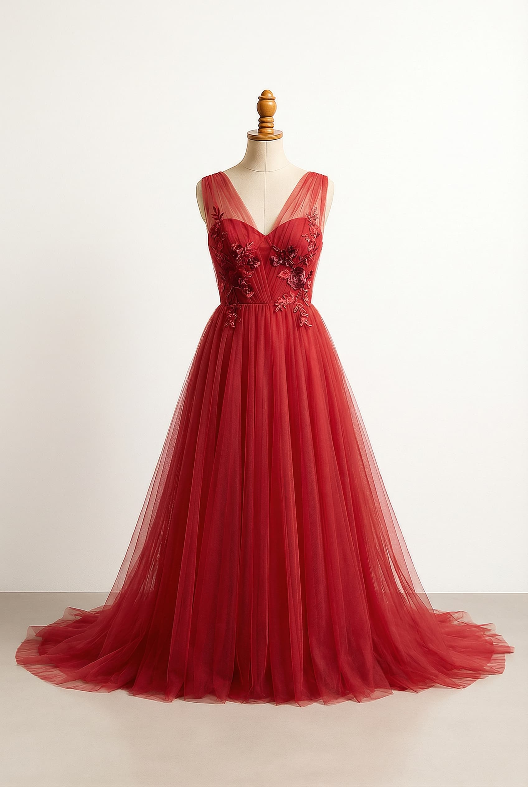 A romantic wedding dress with elegant details