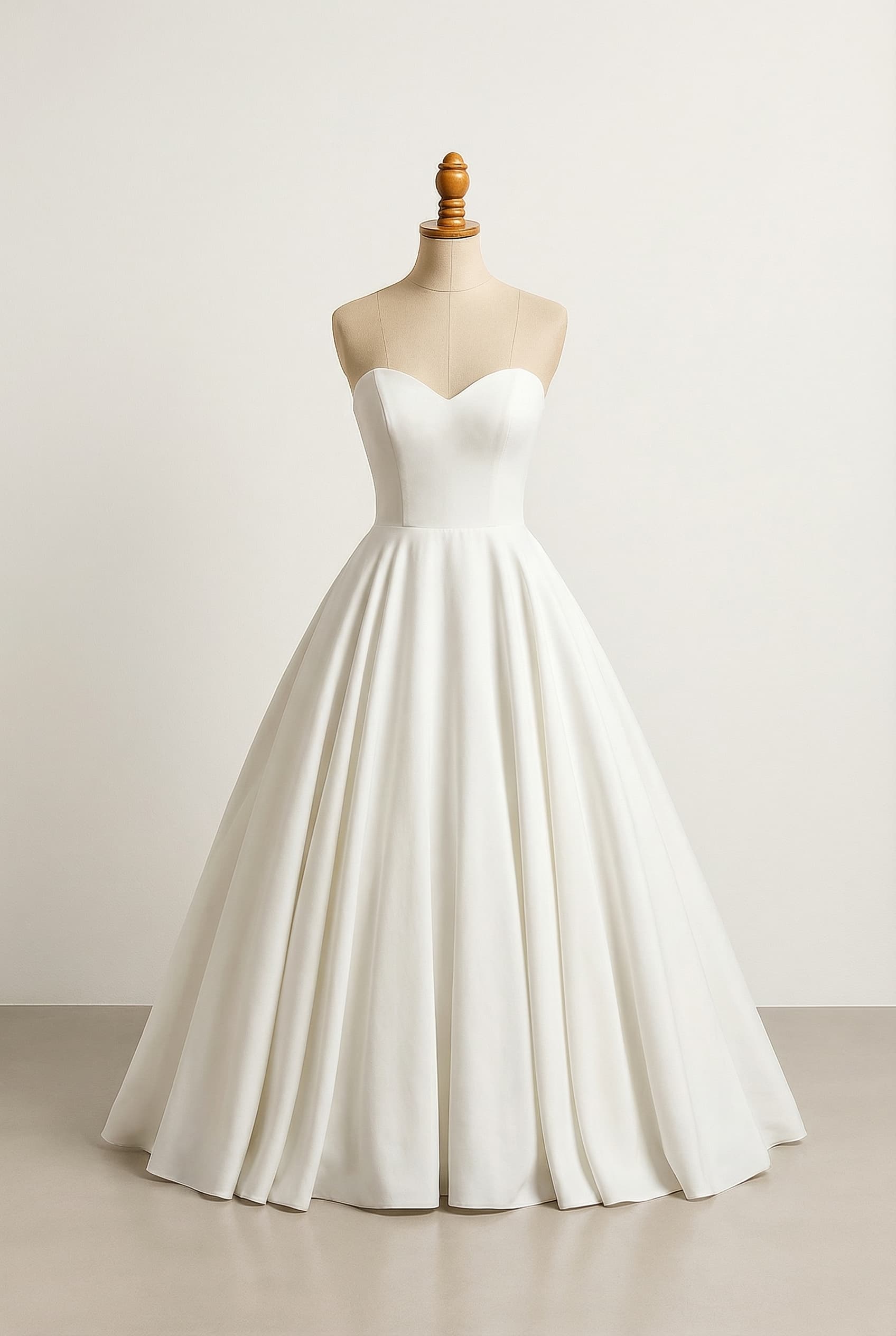 A romantic wedding dress with elegant details