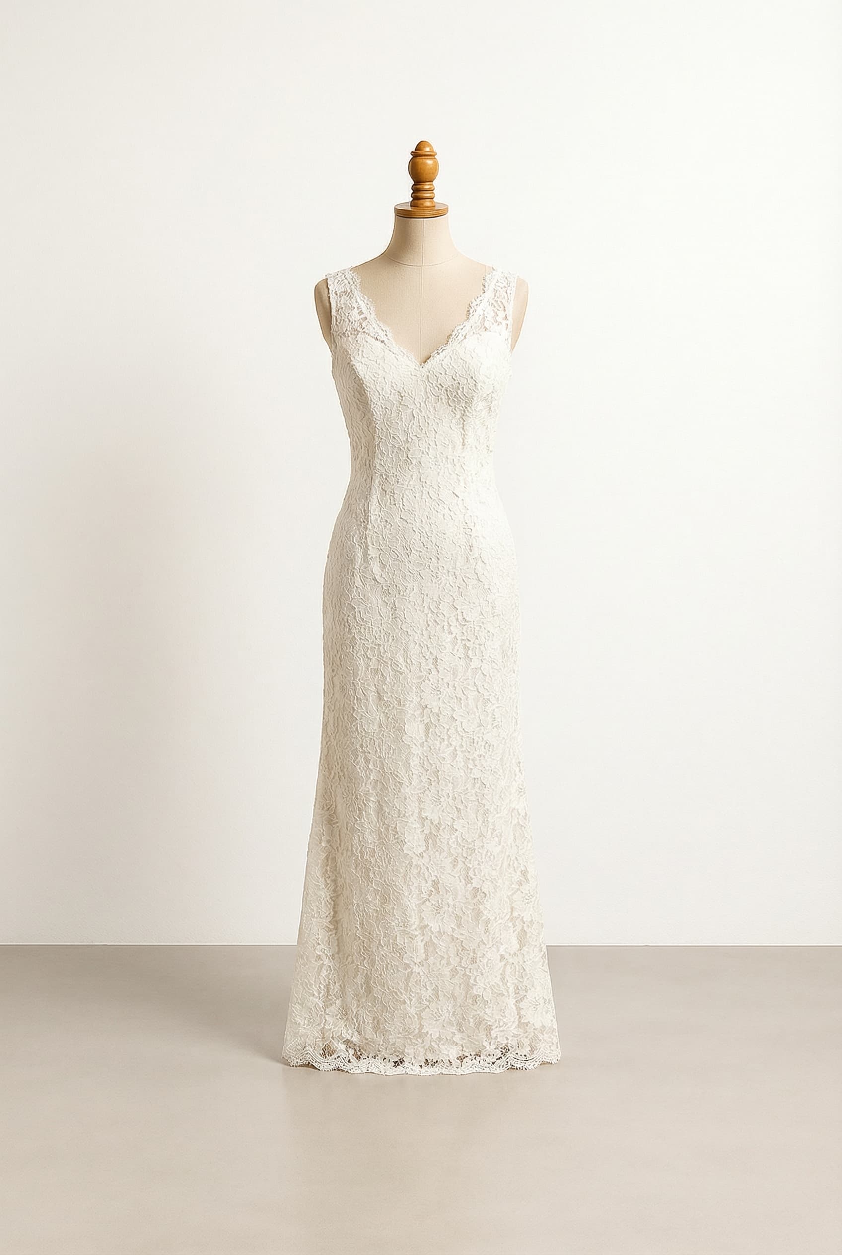 A romantic wedding dress with elegant details