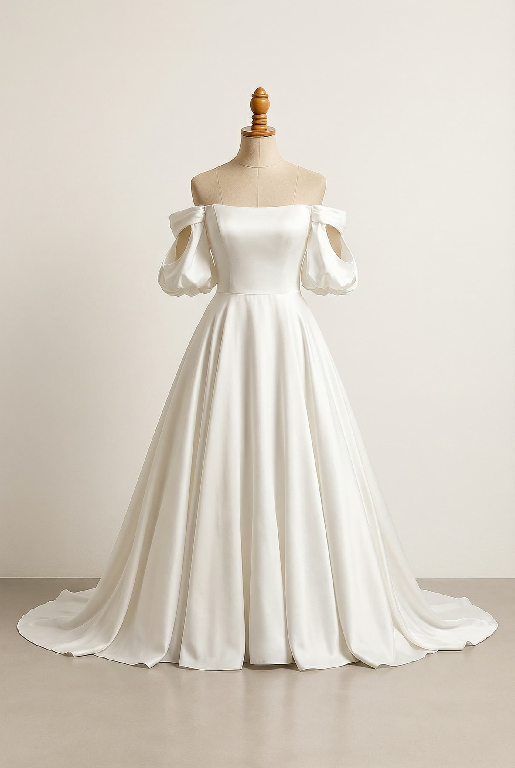 A romantic wedding dress with elegant details