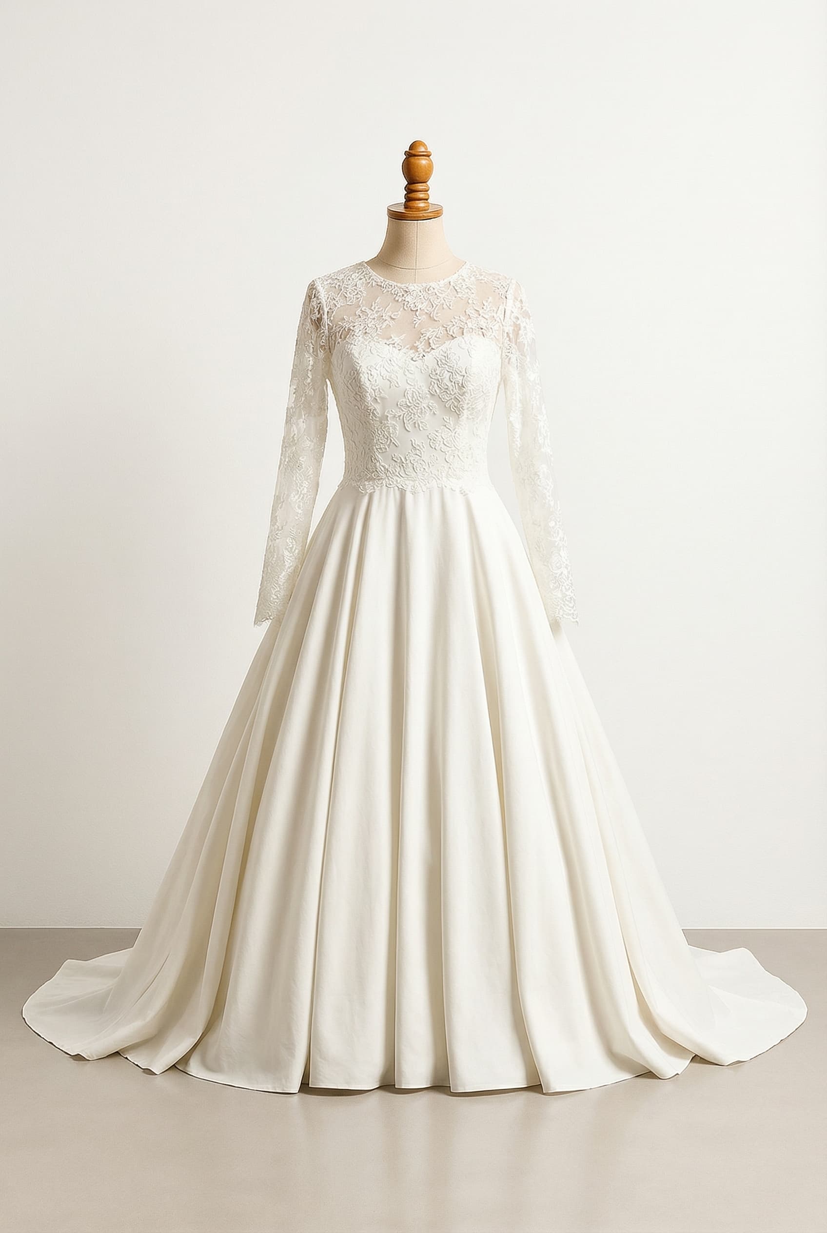 A romantic wedding dress with elegant details