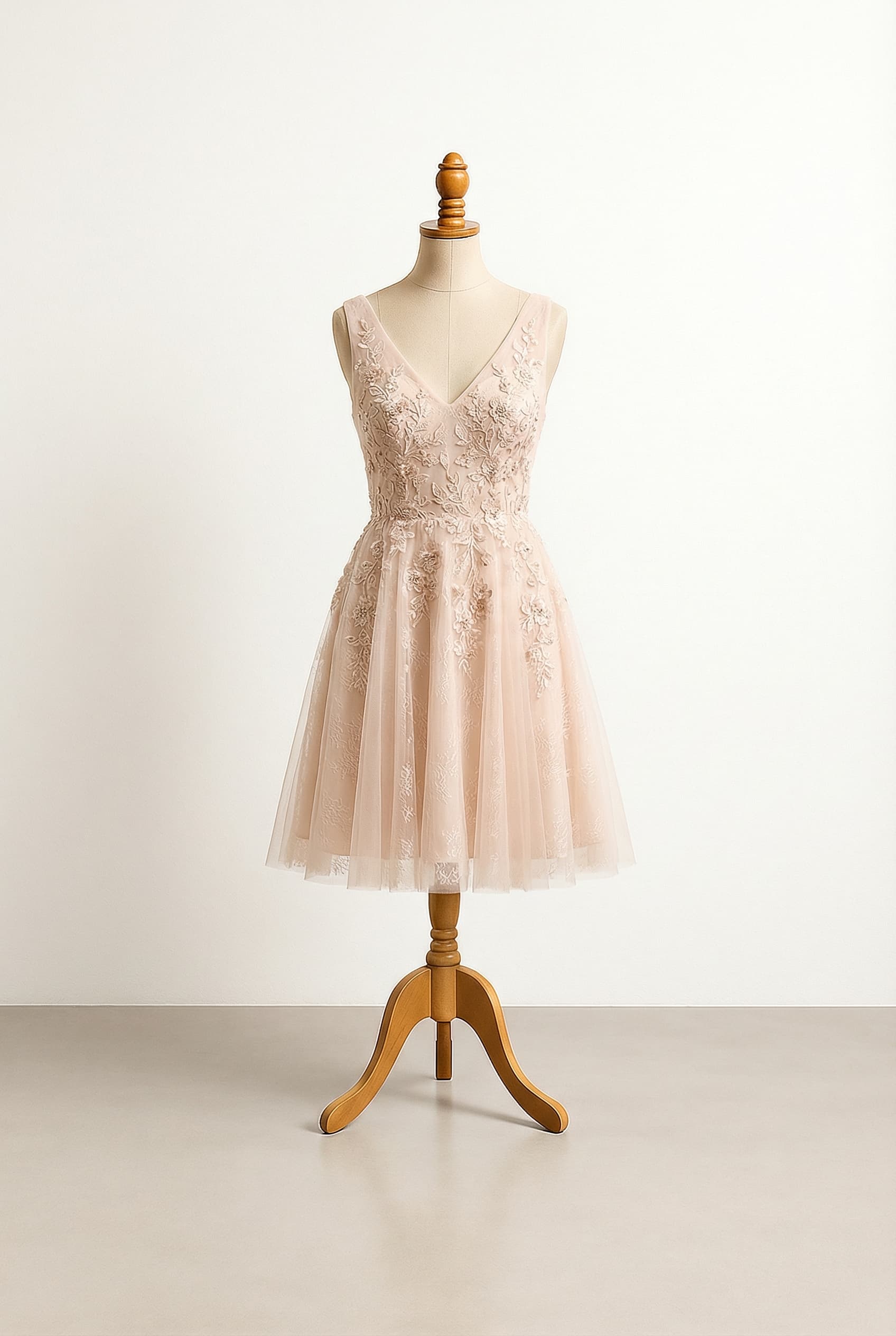 A romantic wedding dress with elegant details