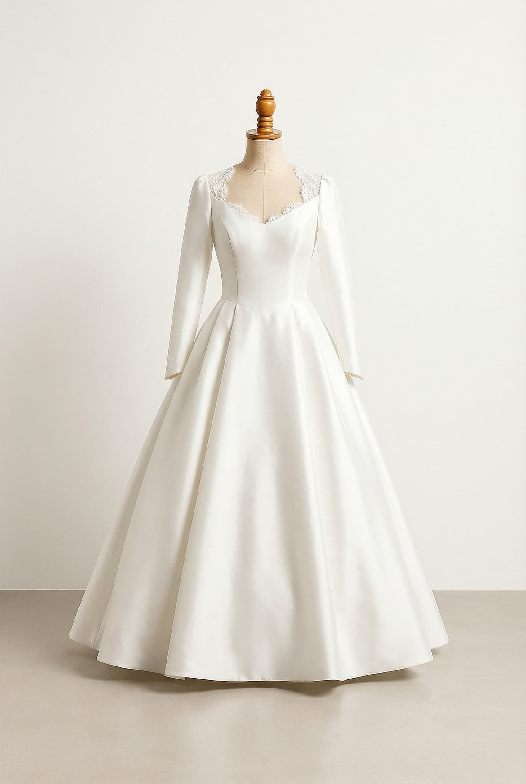 A romantic wedding dress with elegant details