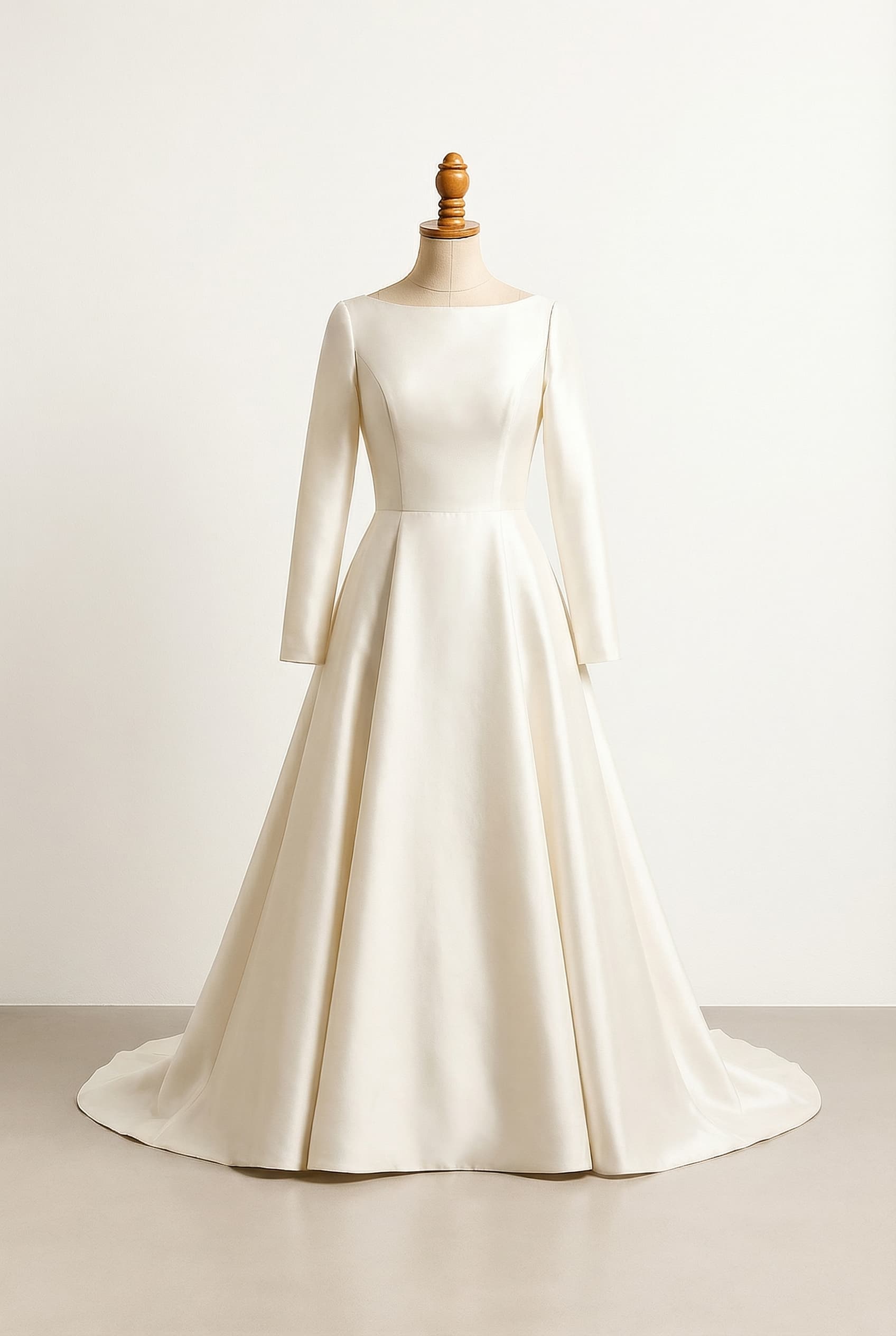 A romantic wedding dress with elegant details