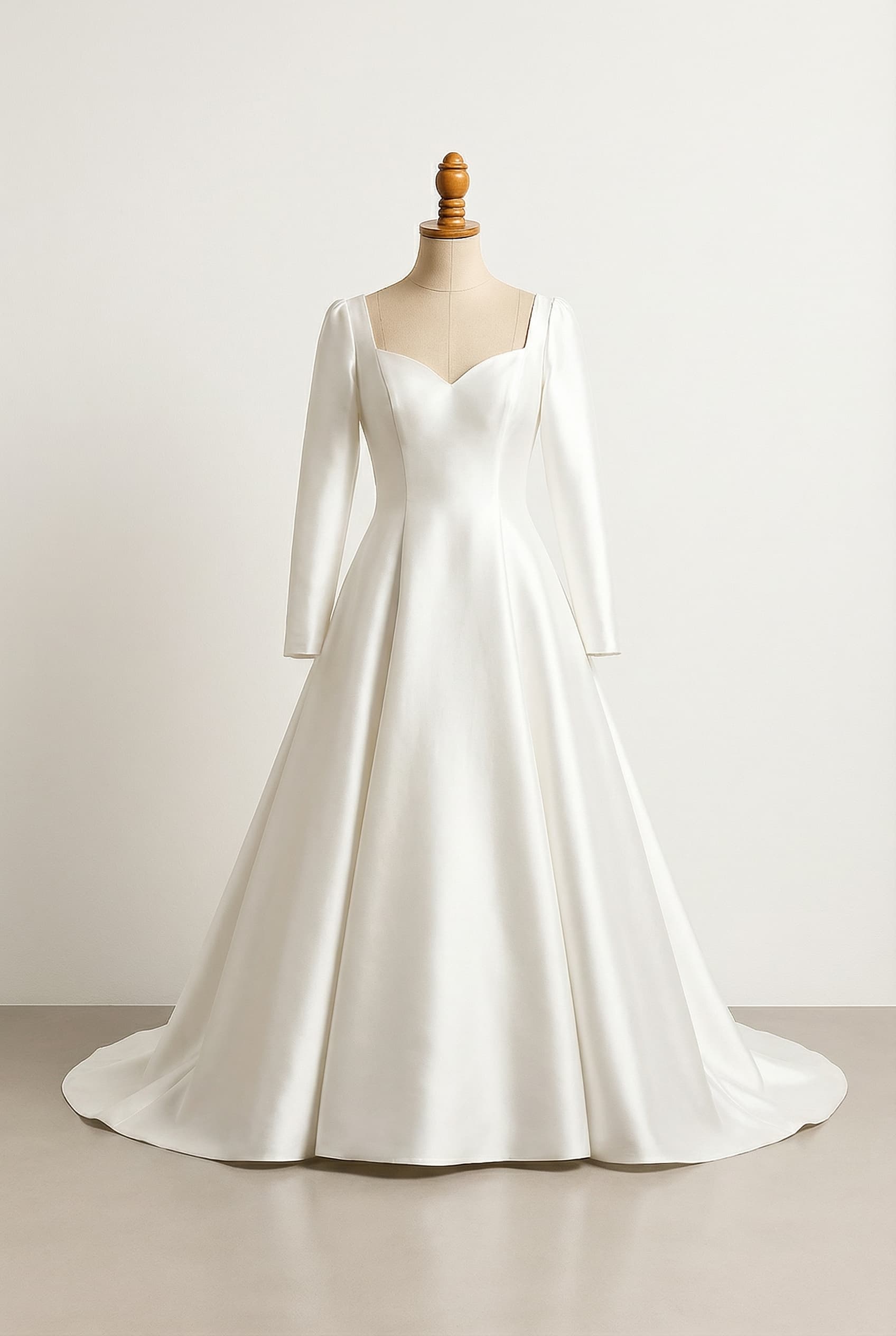 A romantic wedding dress with elegant details