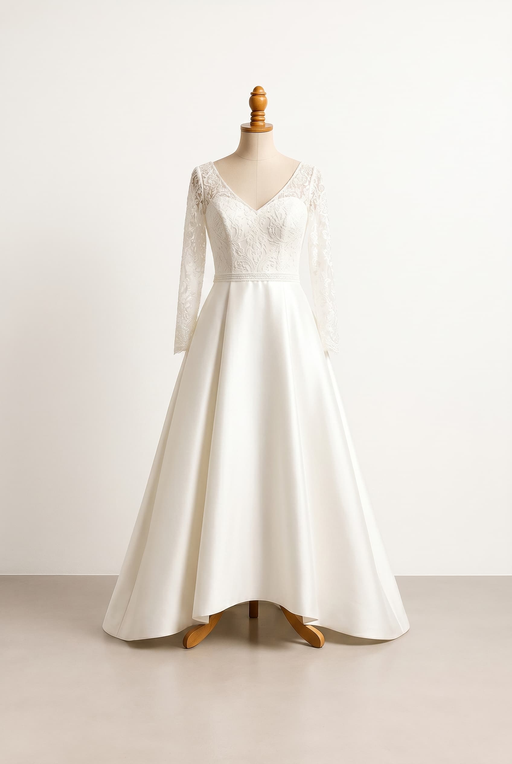 I want a balanced wedding dress