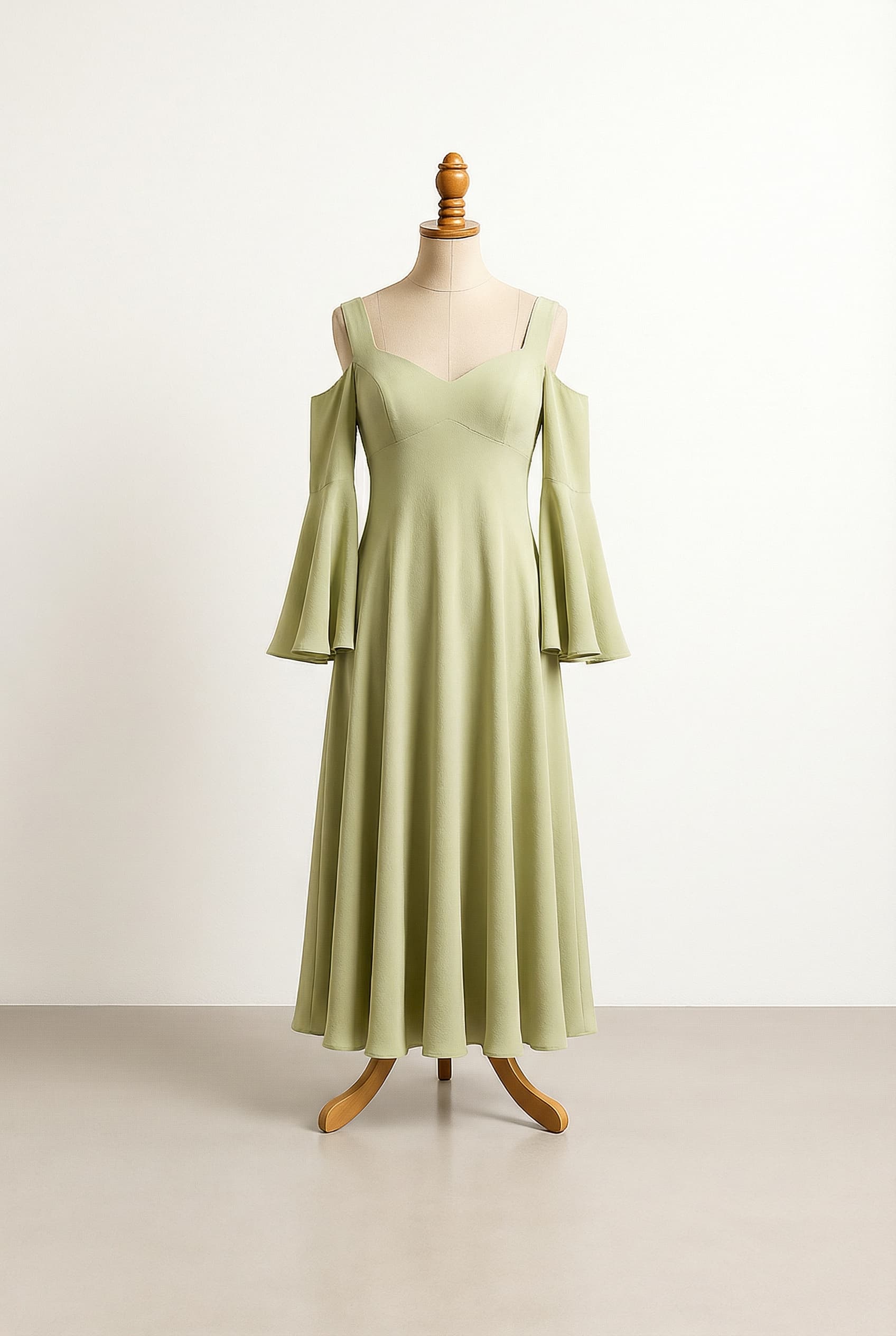 A romantic wedding dress with elegant details