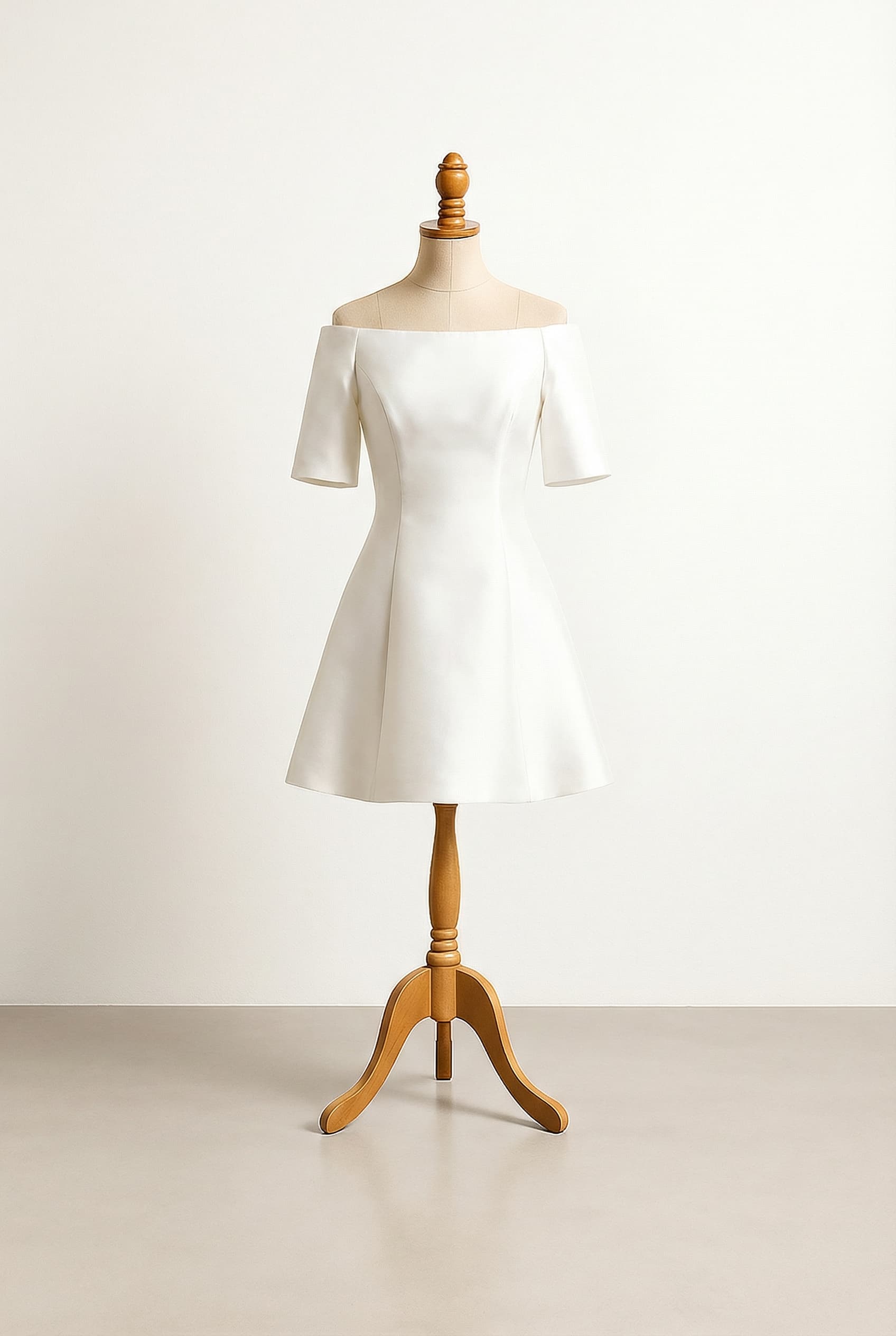 A romantic wedding dress with elegant details