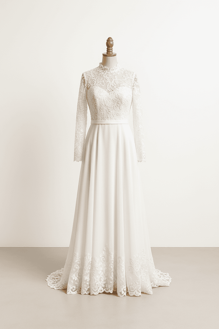 Modest wedding dress that is elegant; Modest wedding dress that is elegant