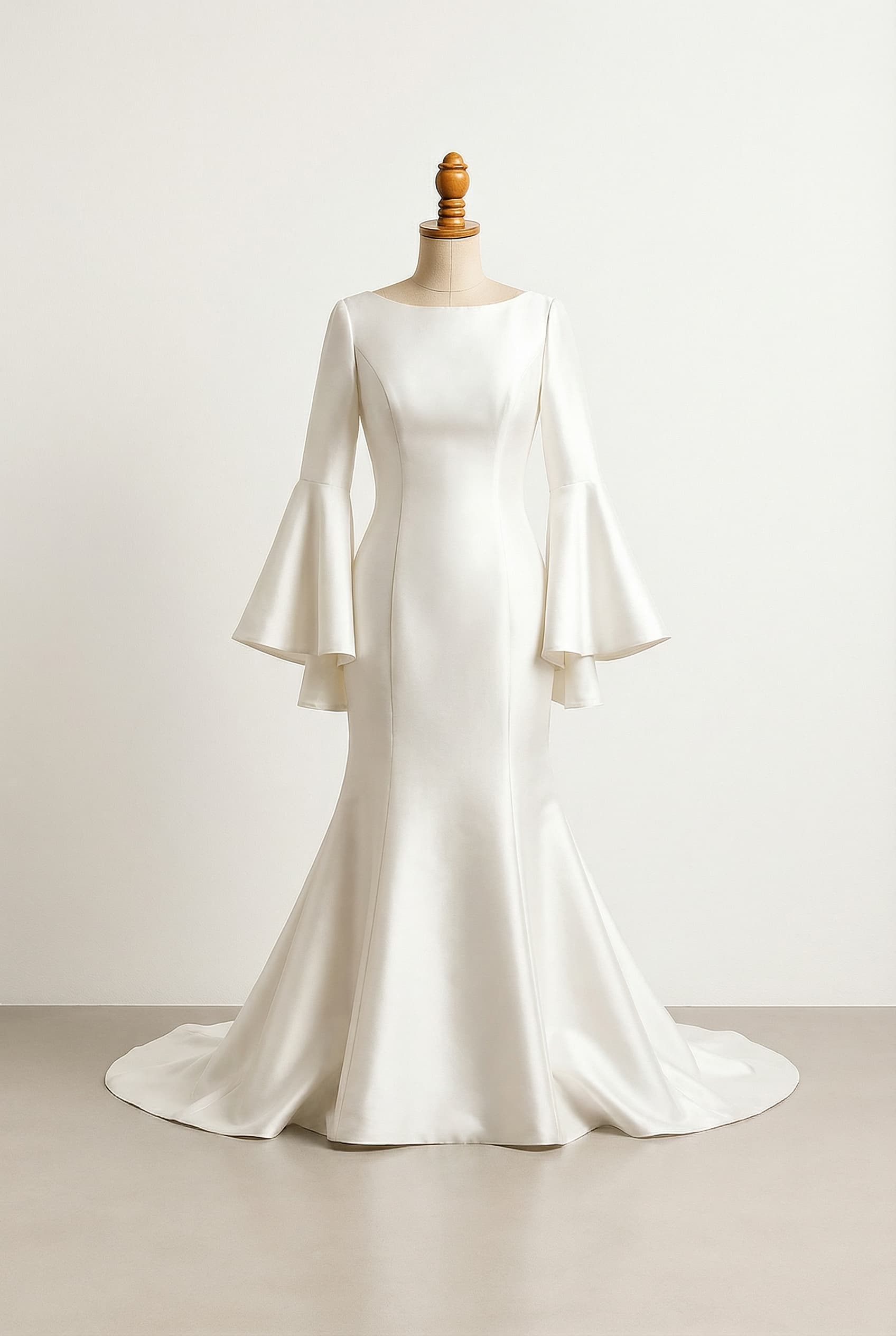 A romantic wedding dress with elegant details