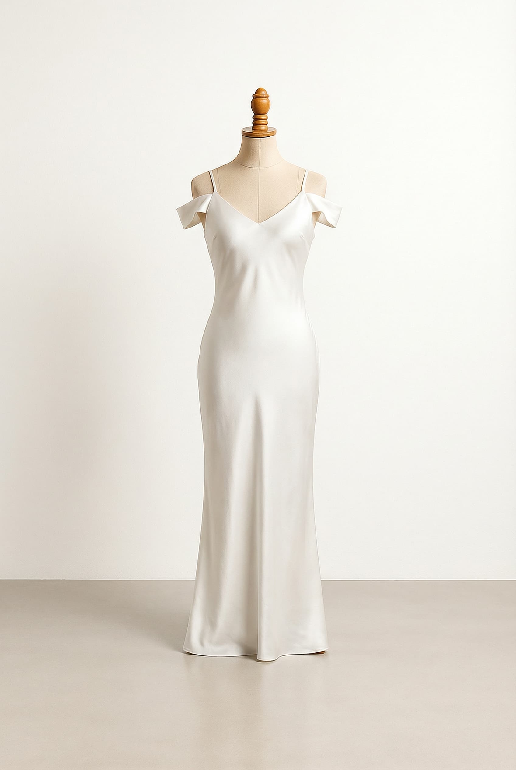 A romantic wedding dress with elegant details