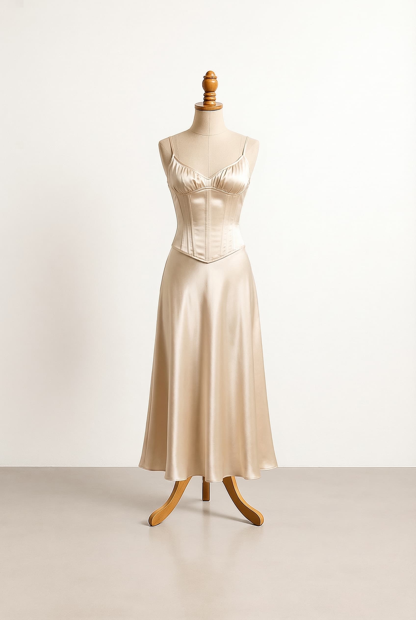 Can you show me it without the corset but a fitting middle section