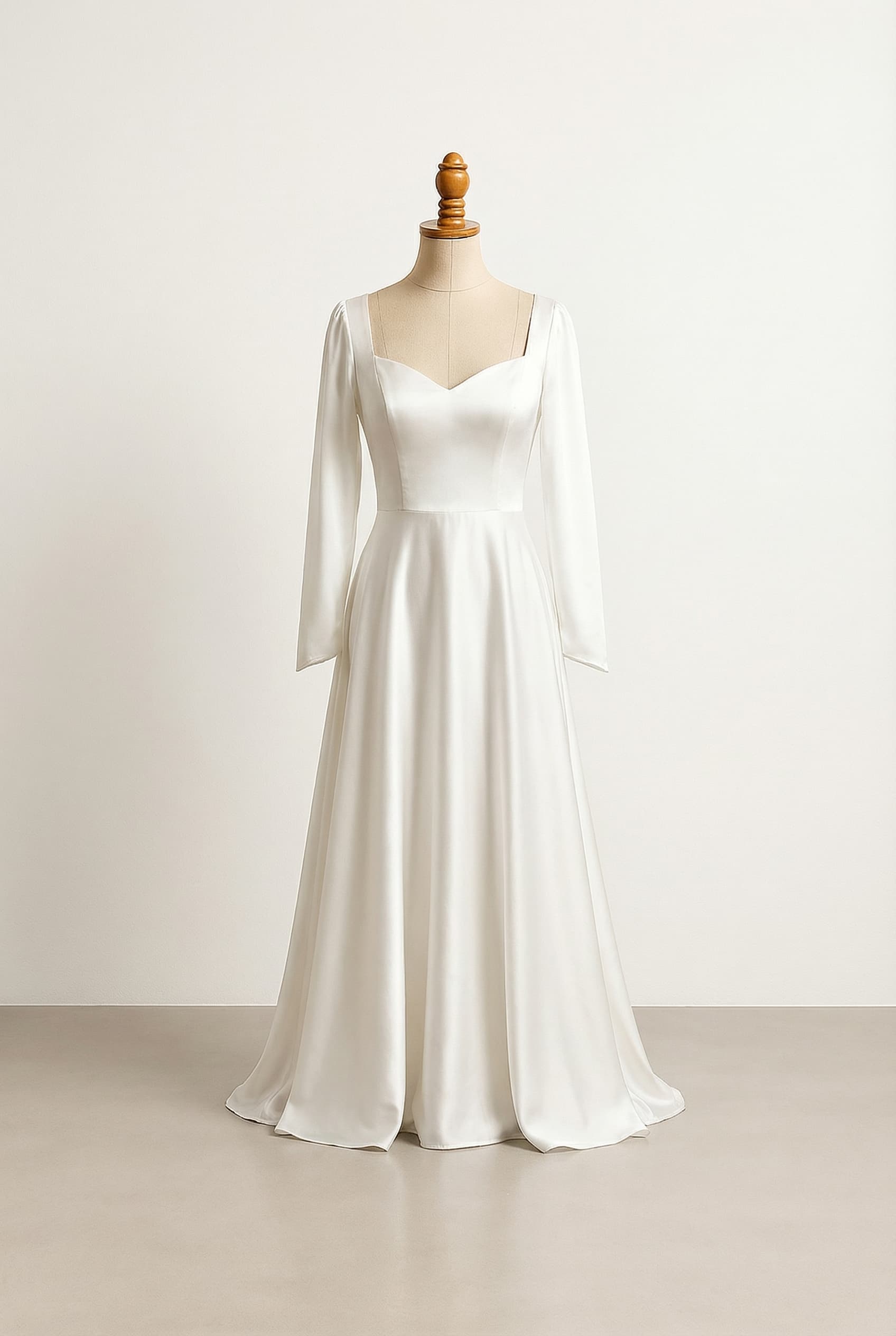 A romantic wedding dress with elegant details