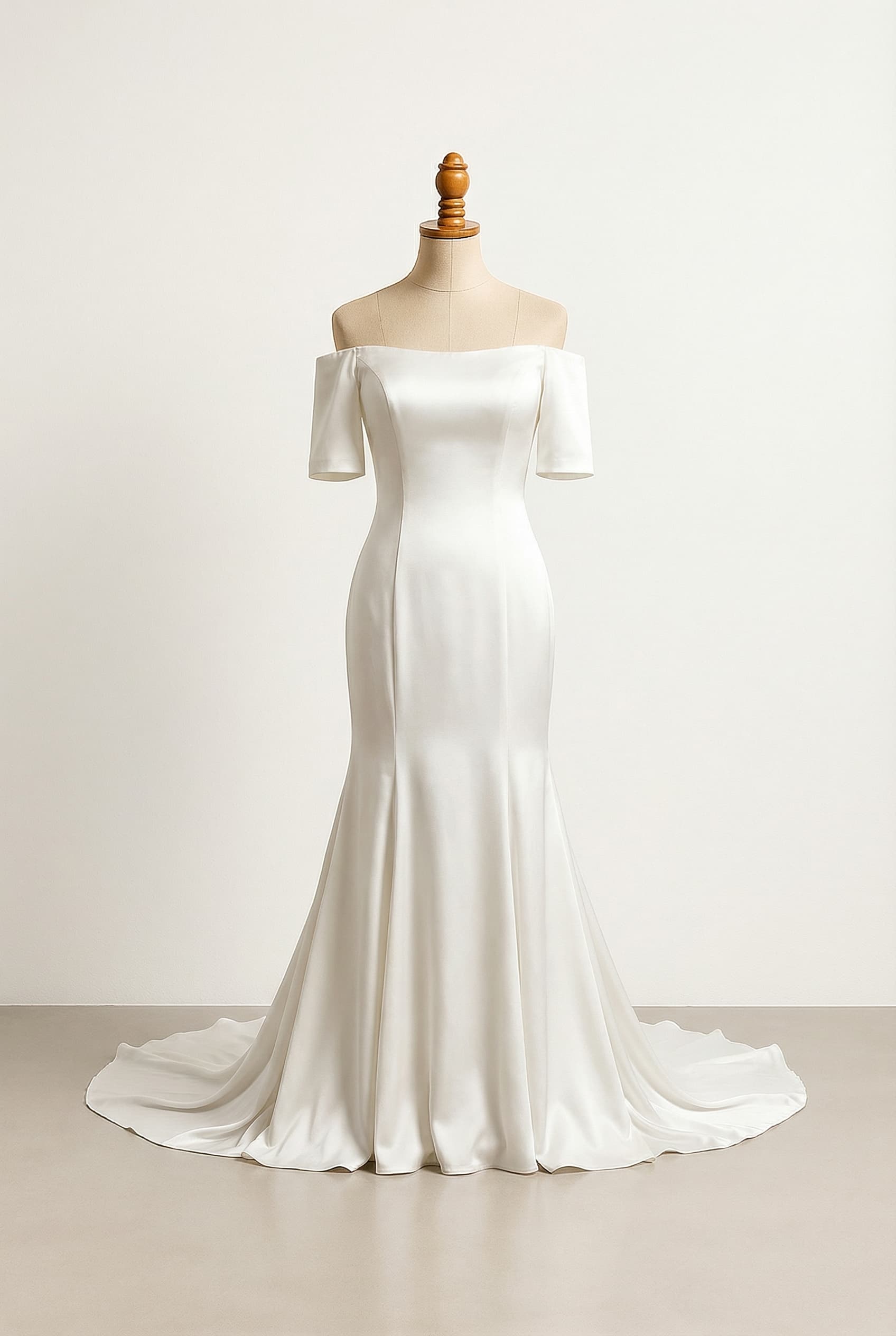 A romantic wedding dress with elegant details
