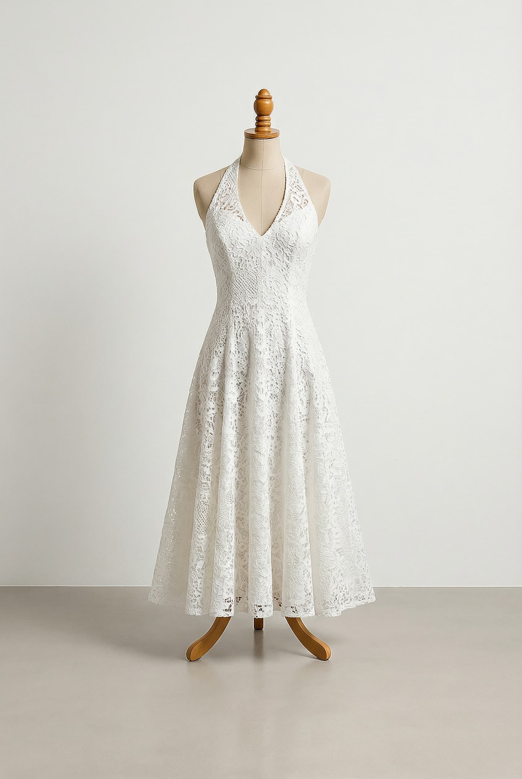 A romantic wedding dress with elegant details