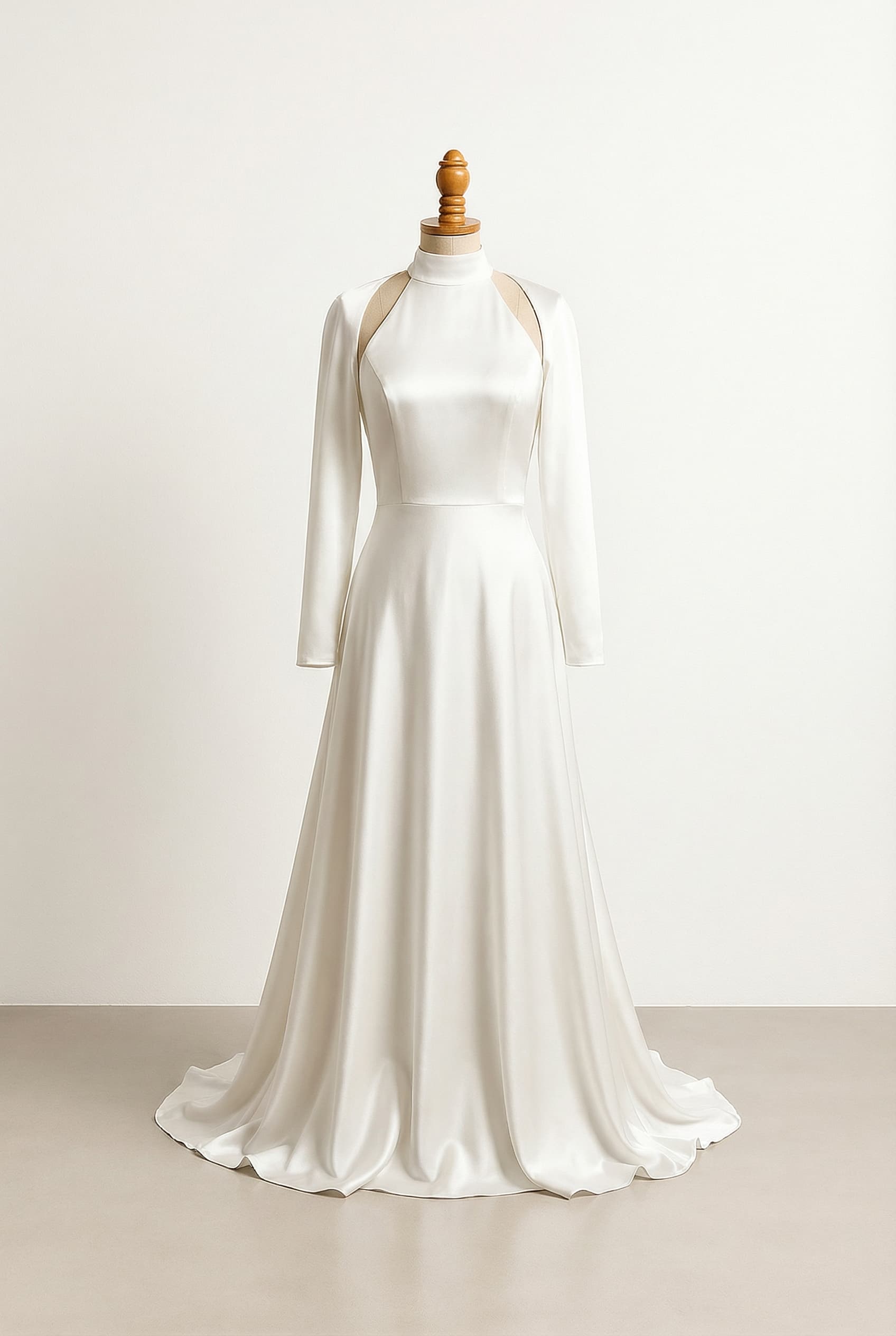 A romantic wedding dress with elegant details
