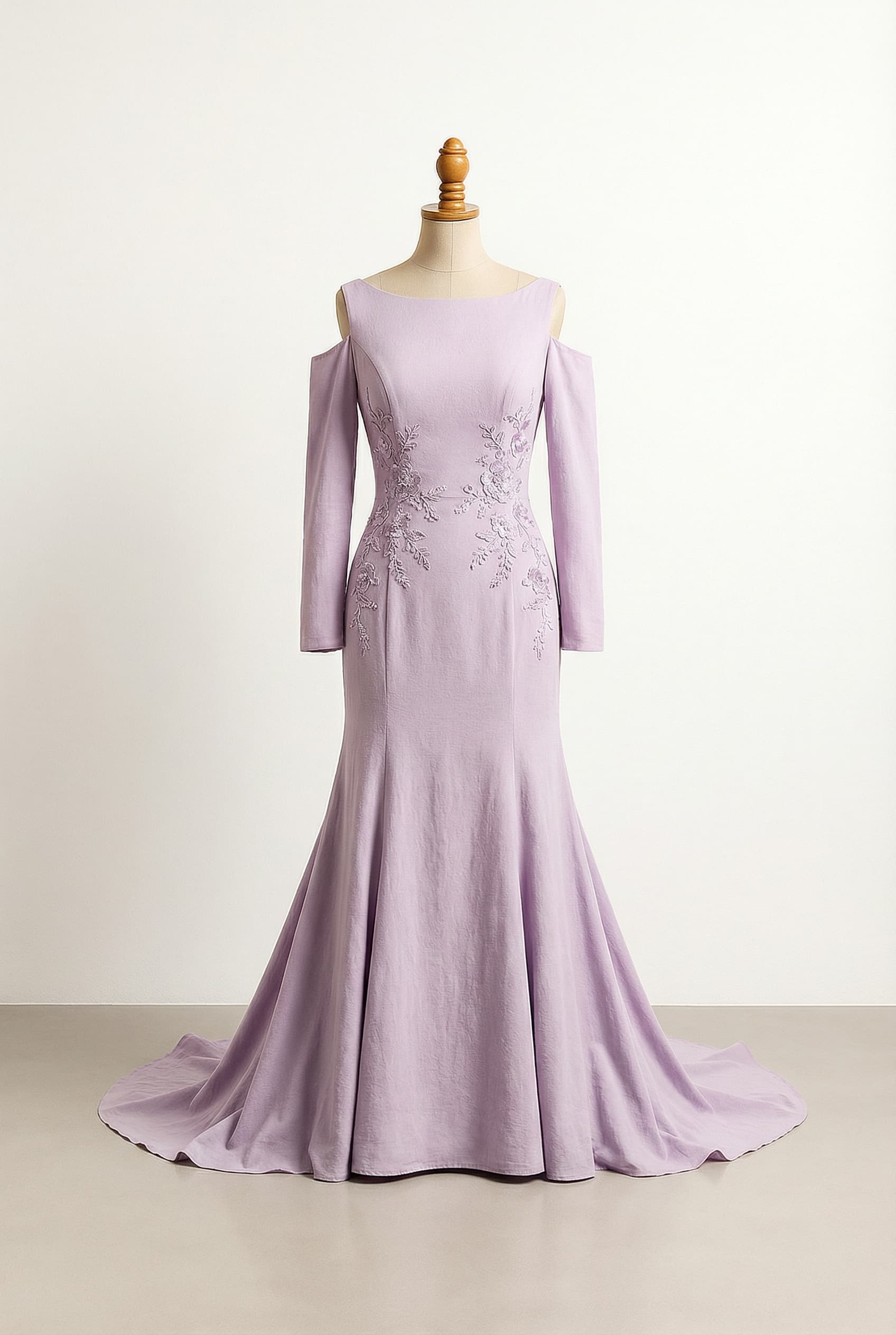 A romantic wedding dress with elegant details