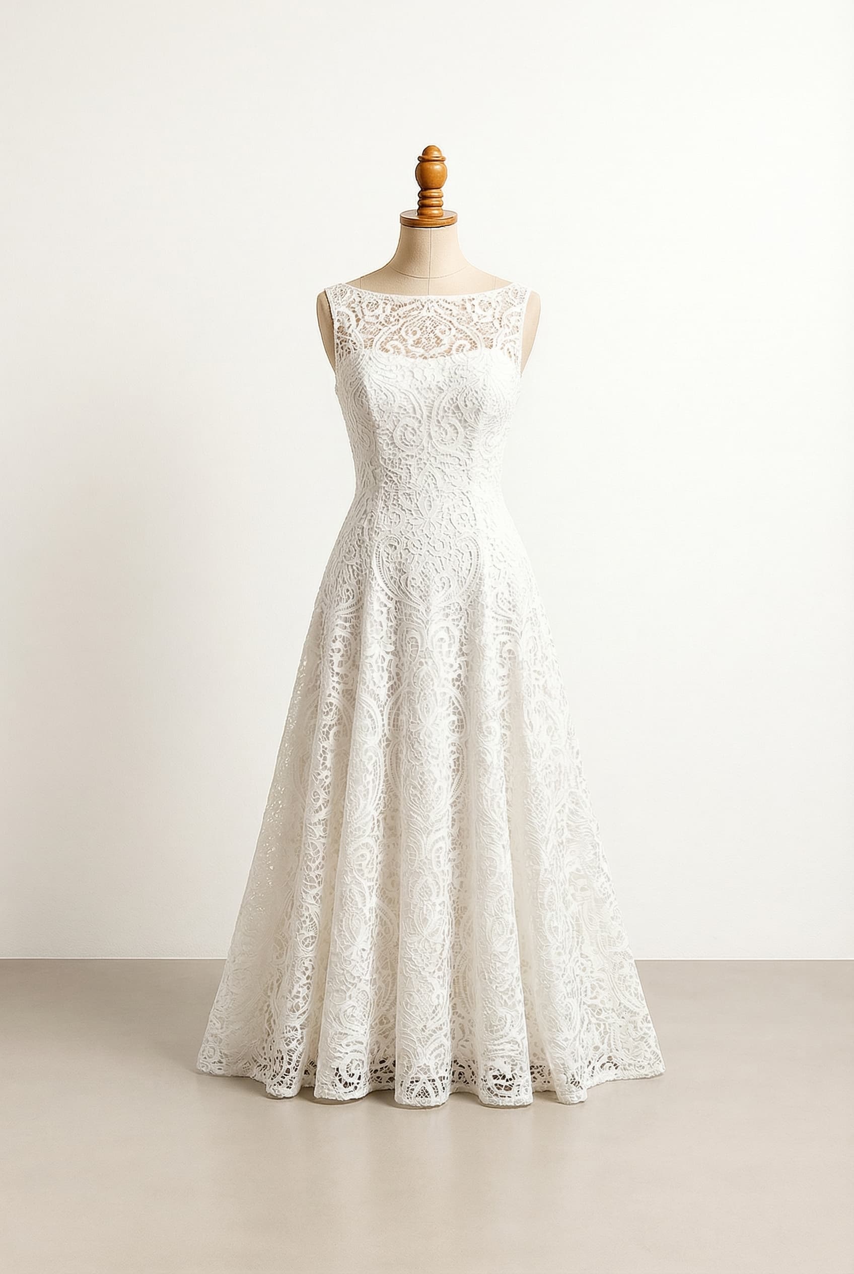 A romantic wedding dress with elegant details