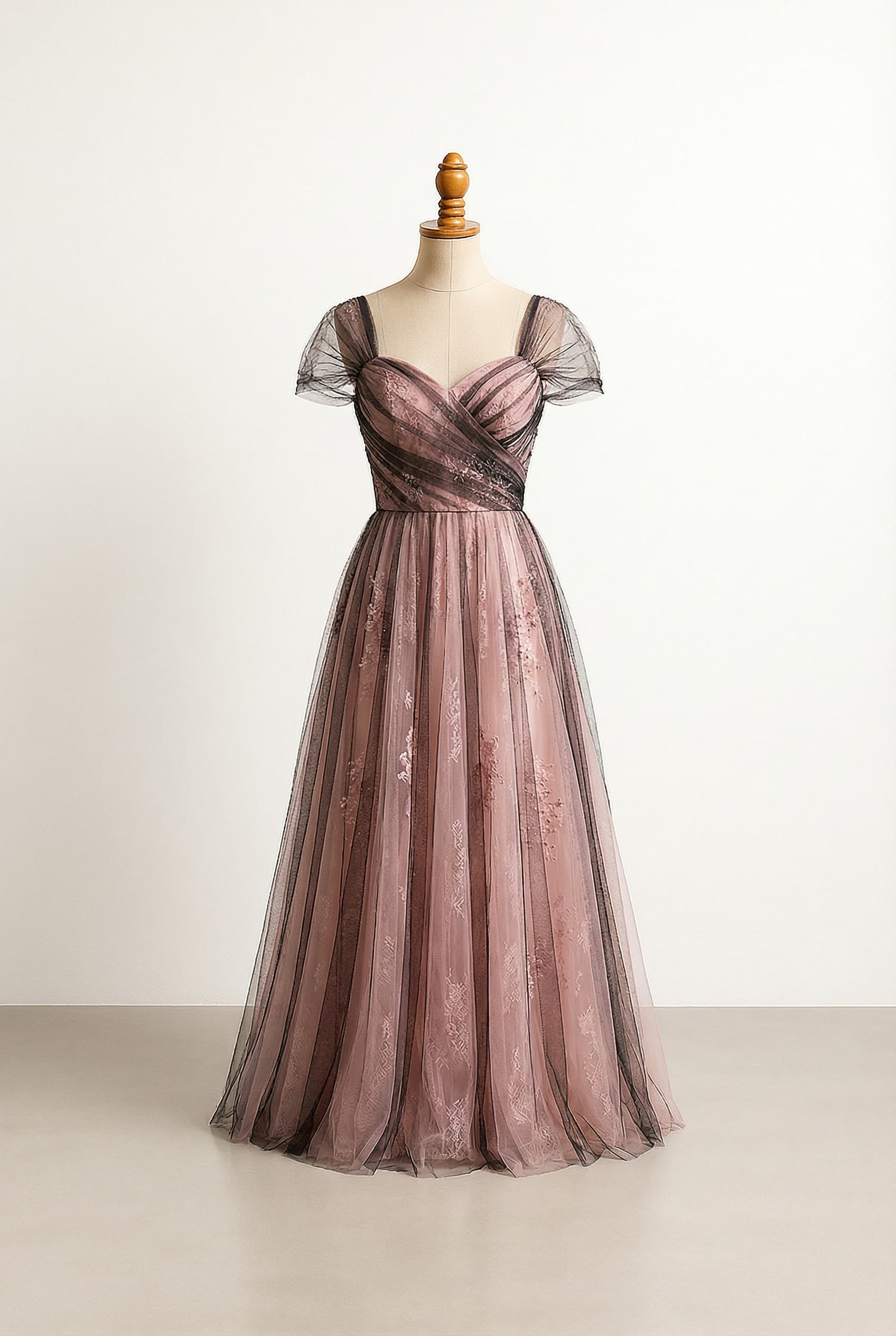 A romantic wedding dress with elegant details