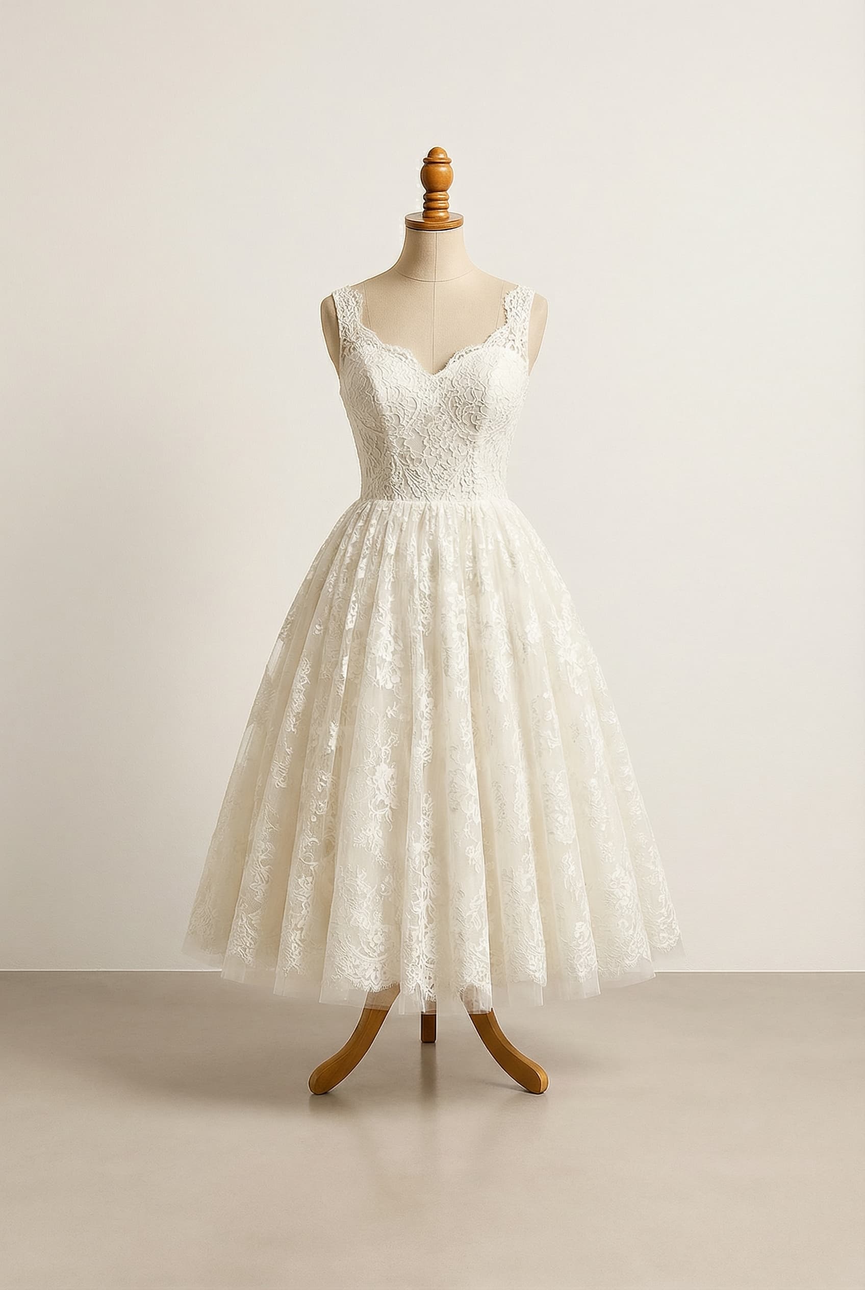 A romantic wedding dress with elegant details