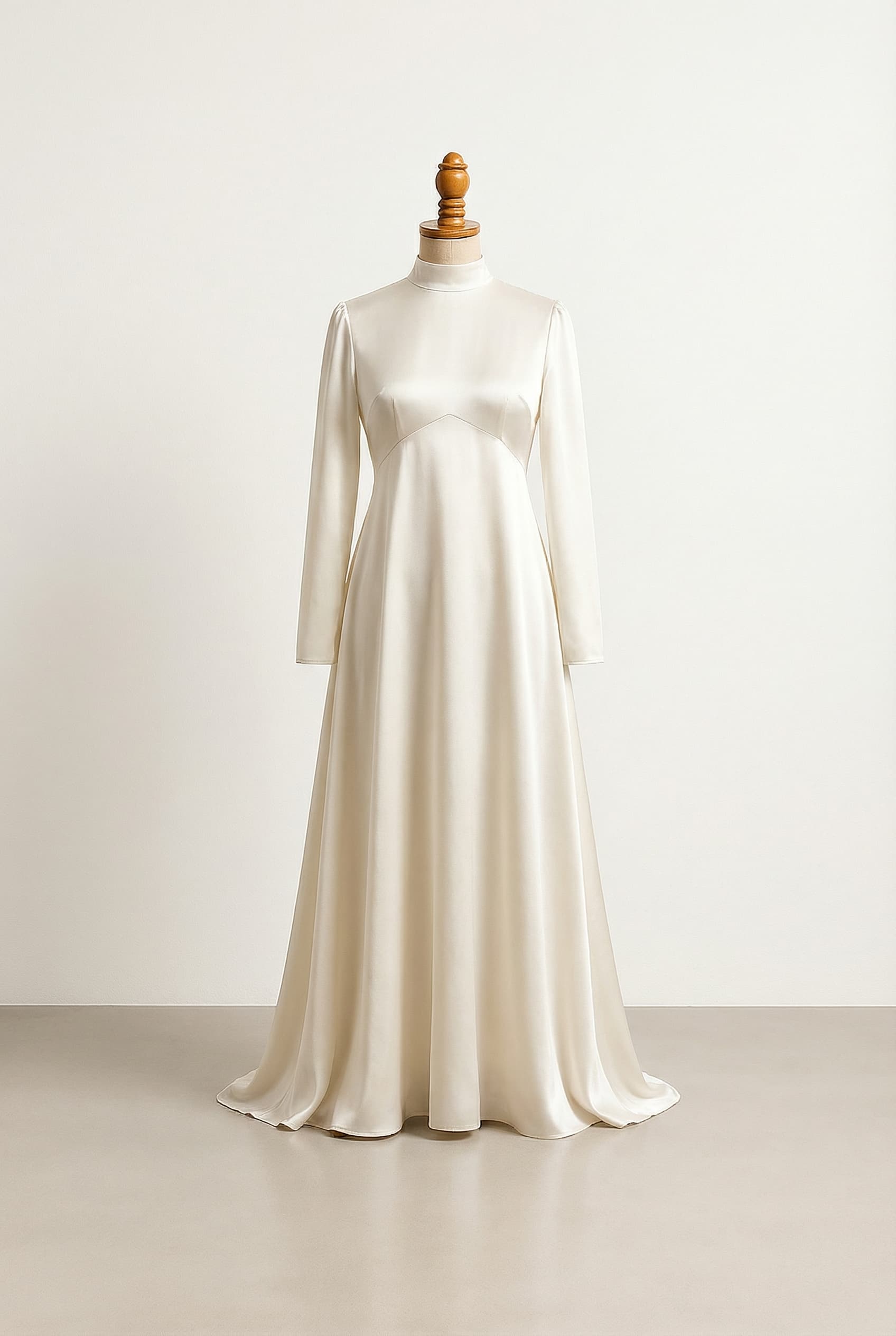 A romantic wedding dress with elegant details