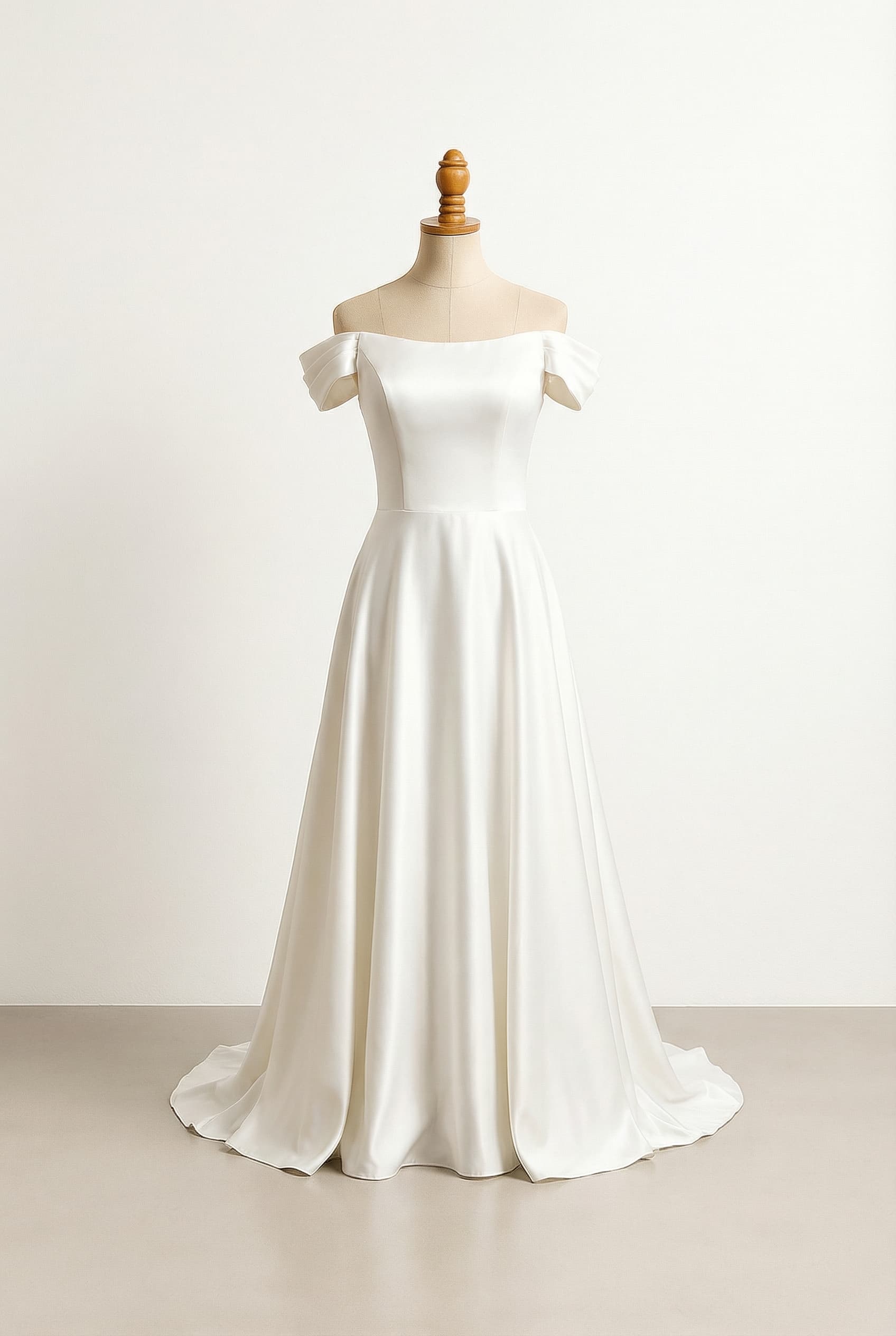 A romantic wedding dress with elegant details