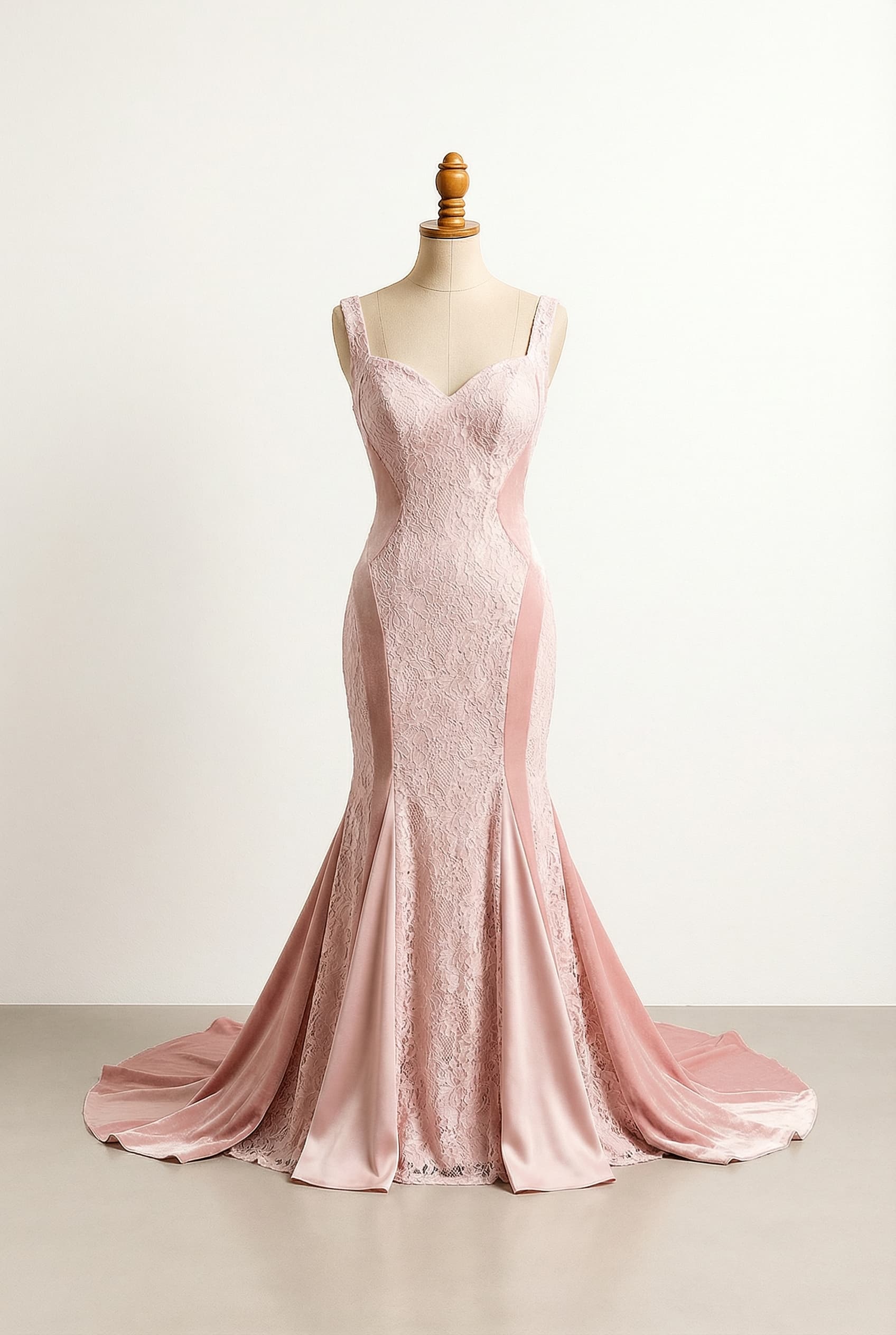 A romantic wedding dress with elegant details