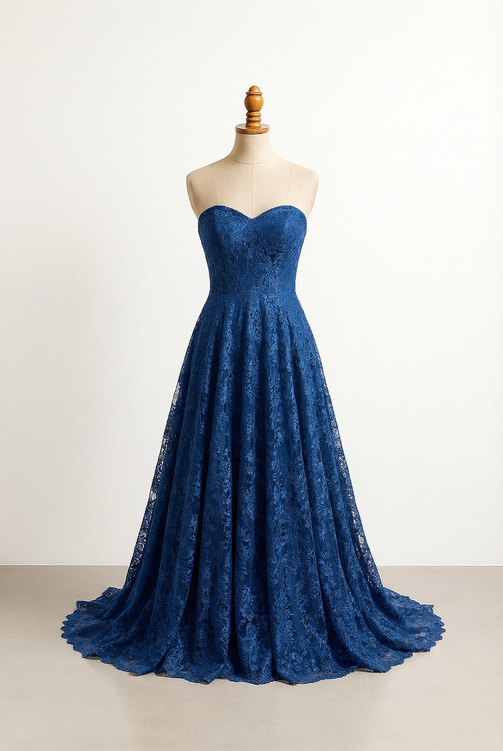 A romantic wedding dress with elegant details