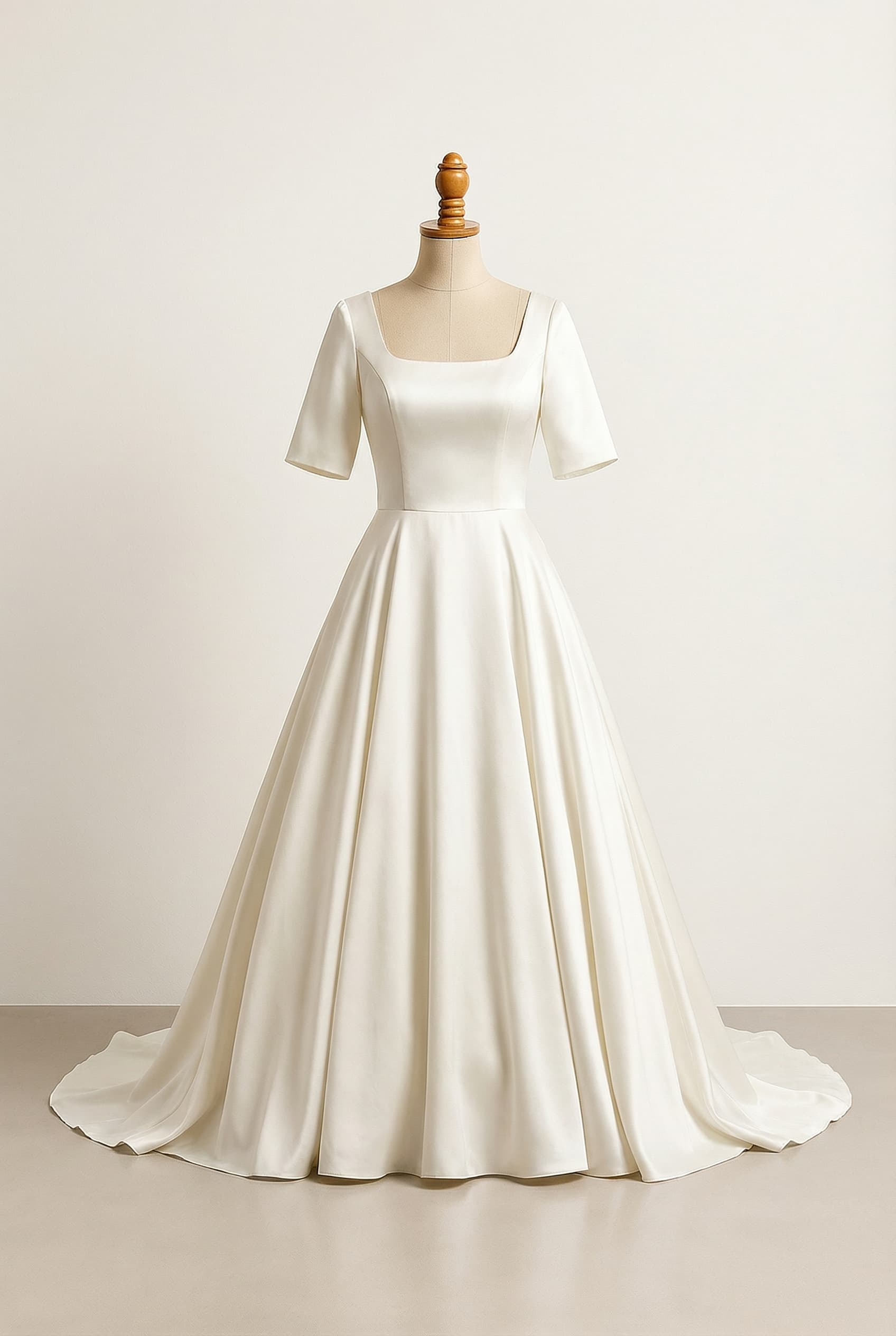 A romantic wedding dress with elegant details