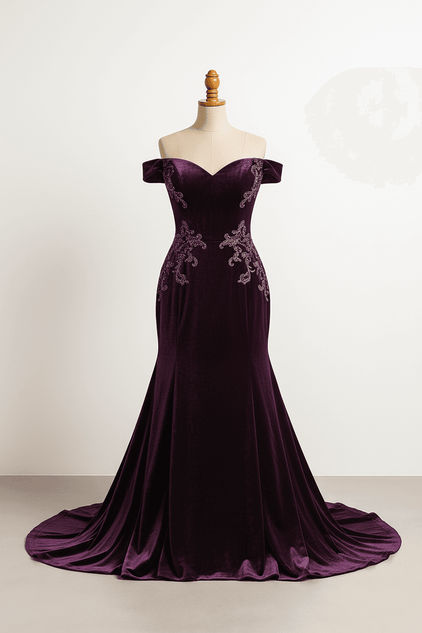 A romantic wedding dress with elegant details