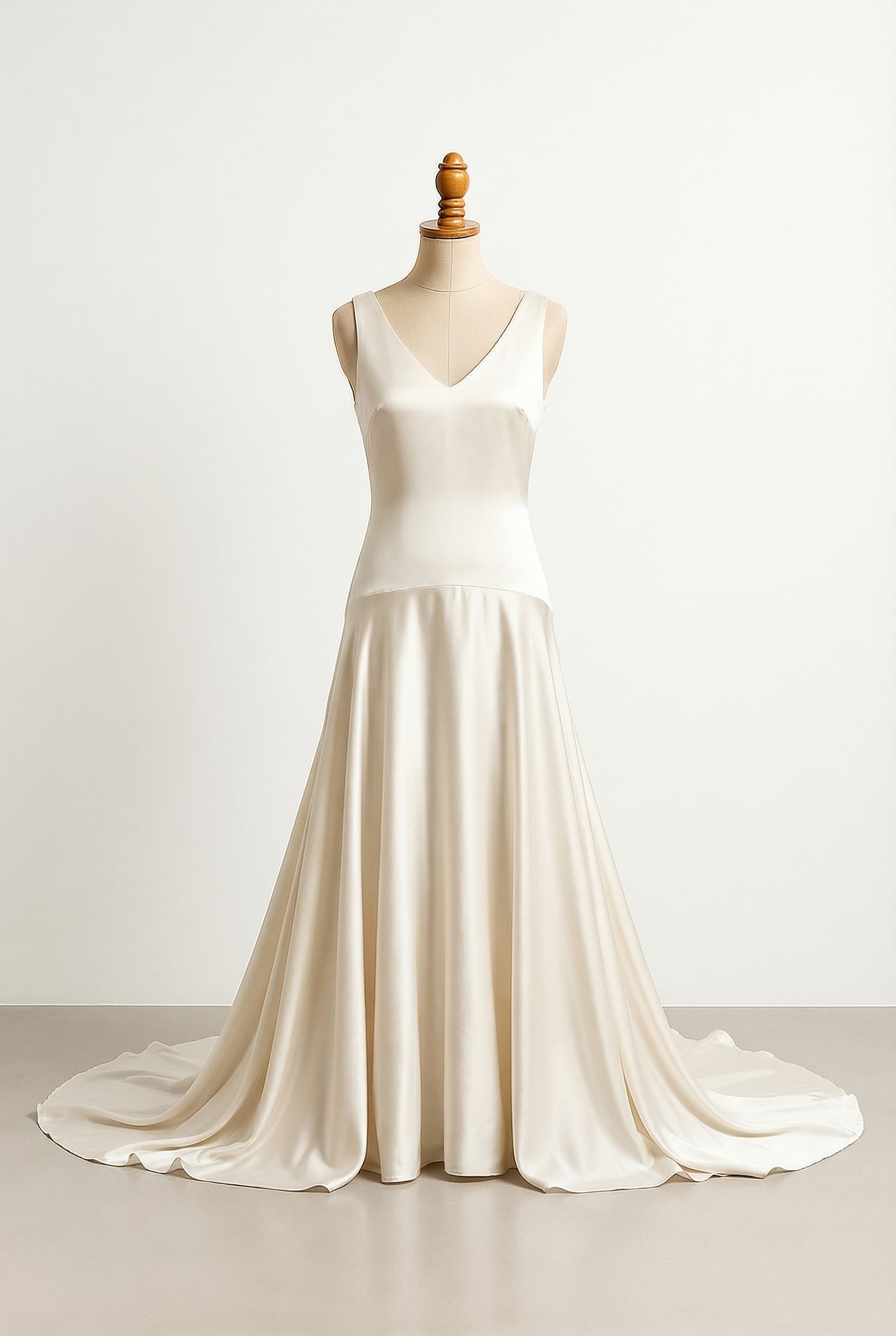A romantic wedding dress with elegant details