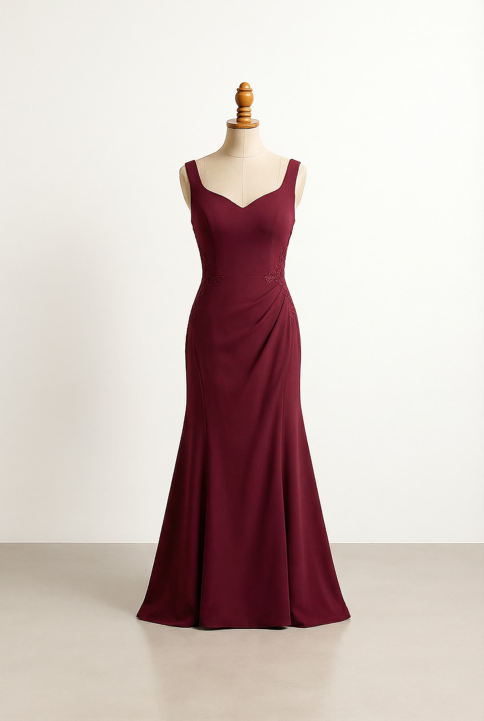 A romantic wedding dress with elegant details