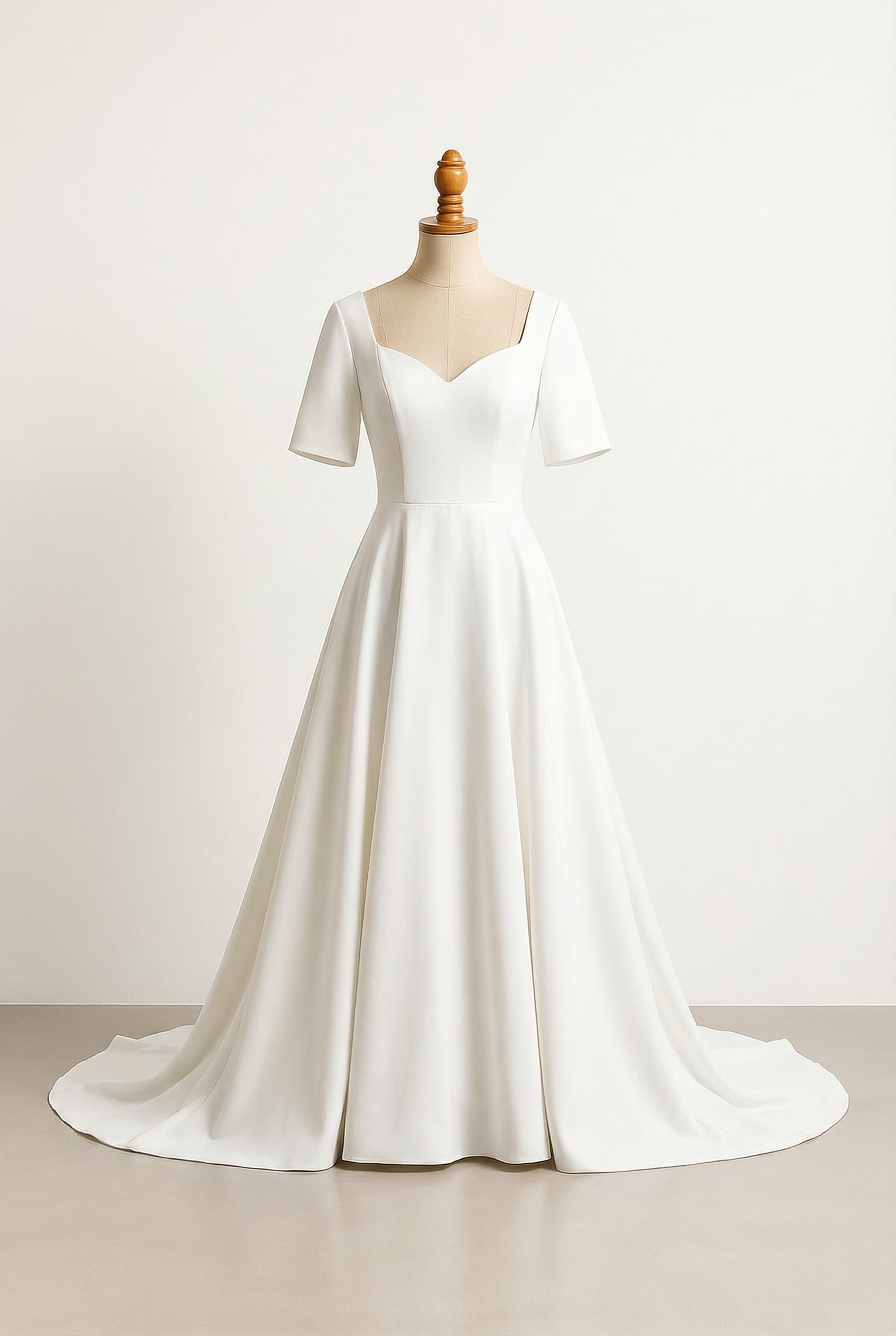 A romantic wedding dress with elegant details