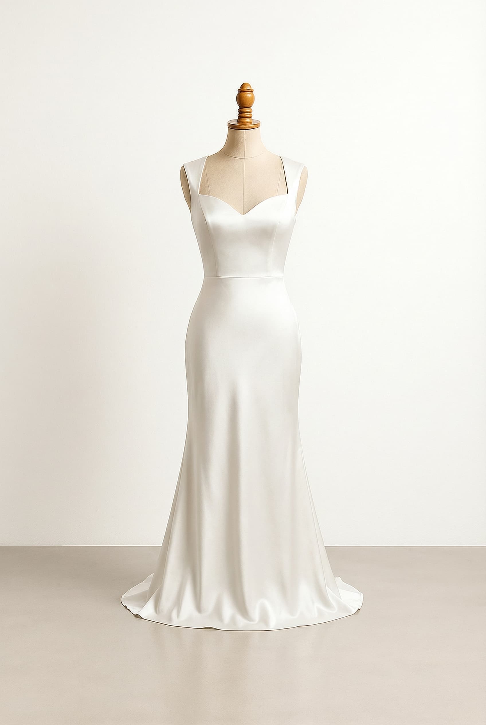 A romantic wedding dress with elegant details