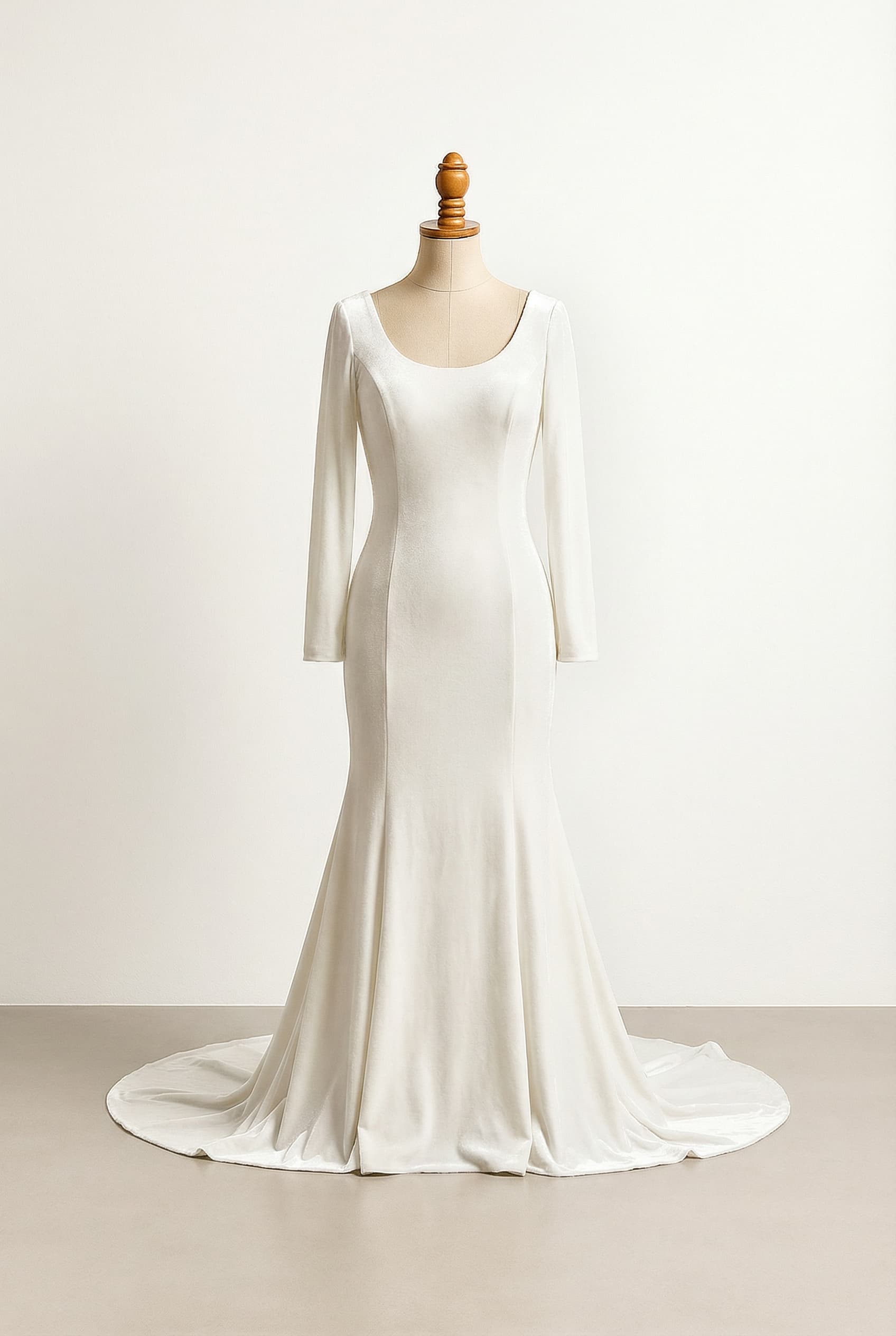 A romantic wedding dress with elegant details