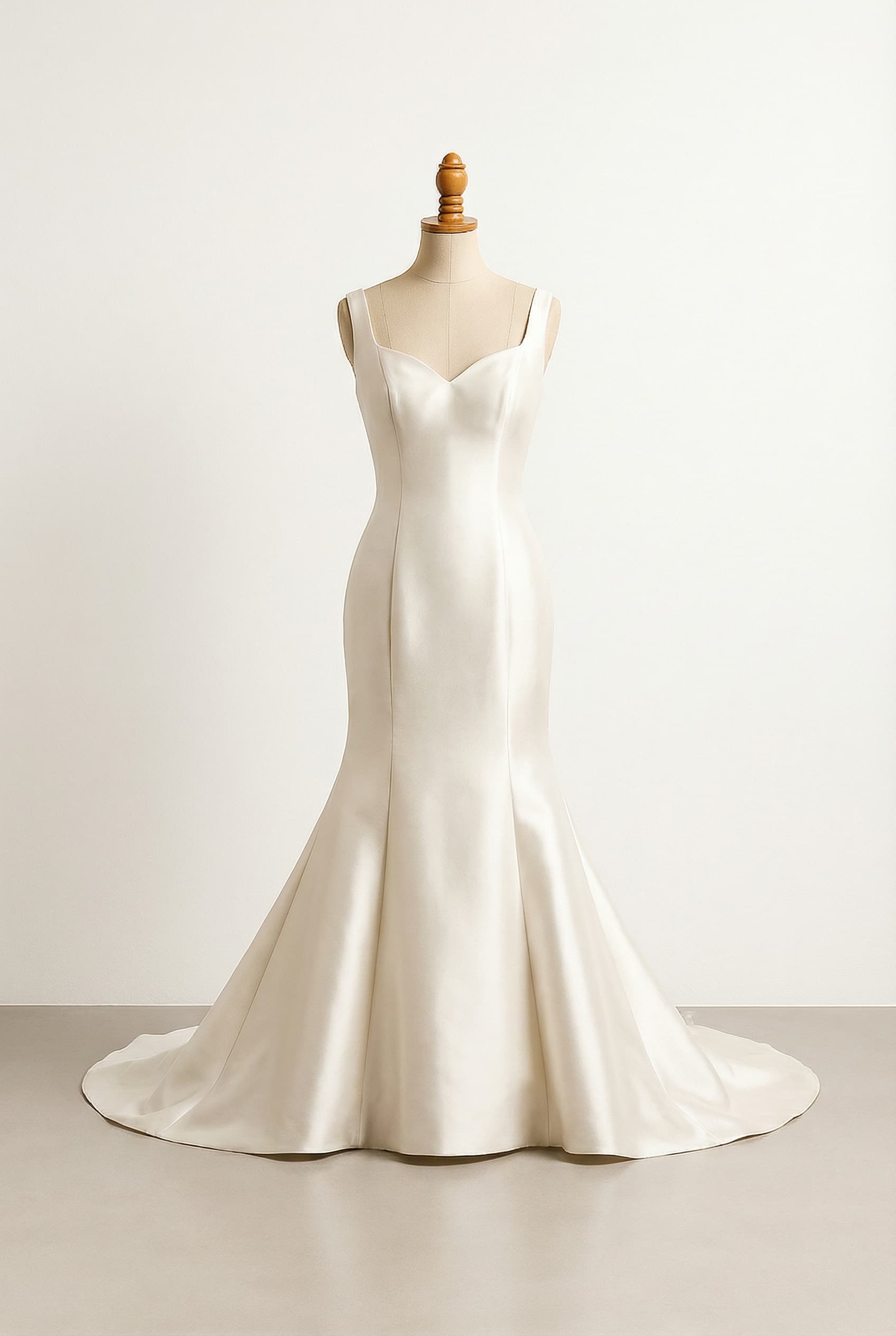 A romantic wedding dress with elegant details