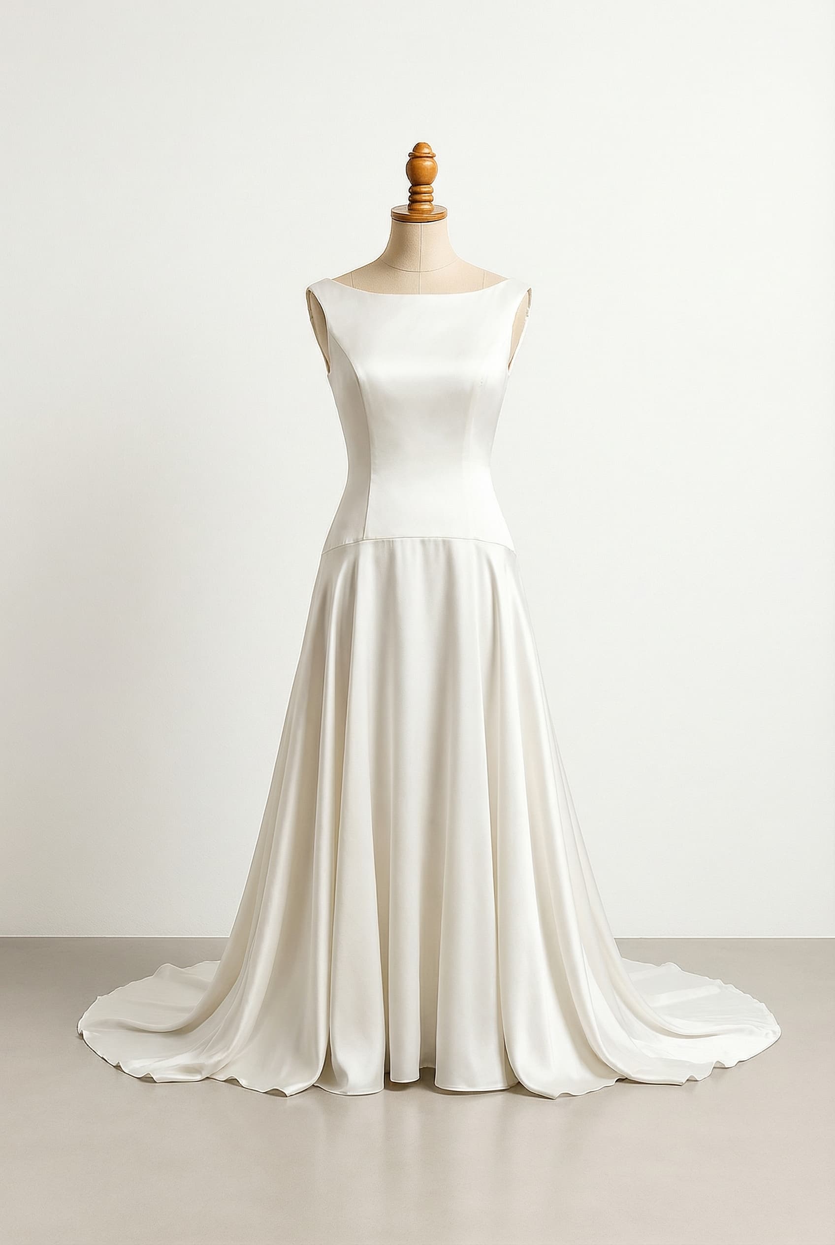 A romantic wedding dress with elegant details