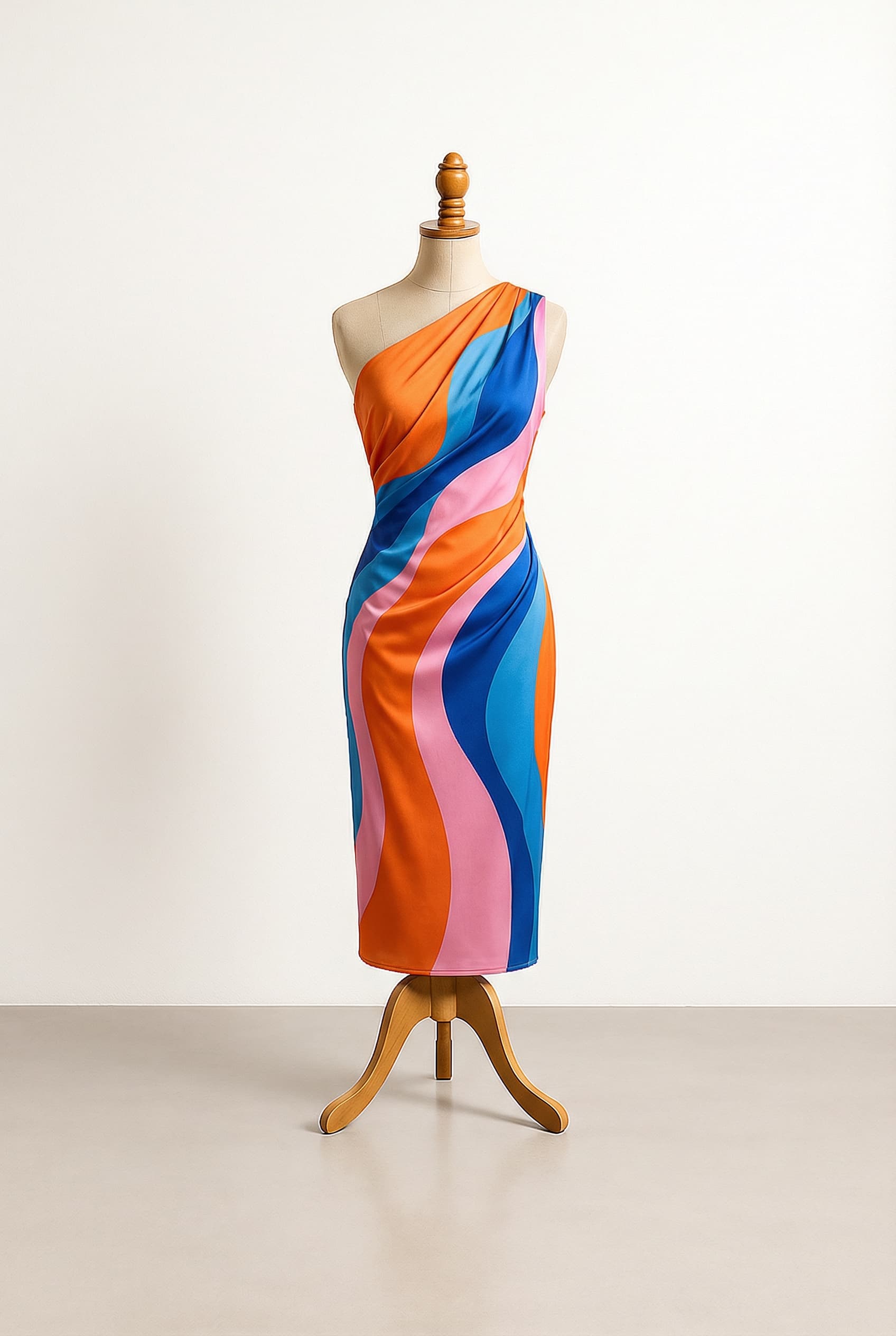 more orange, blue, and pink