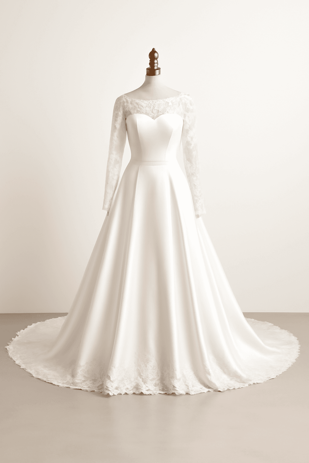 a royal arctic white wedding dress with a little bit of lace