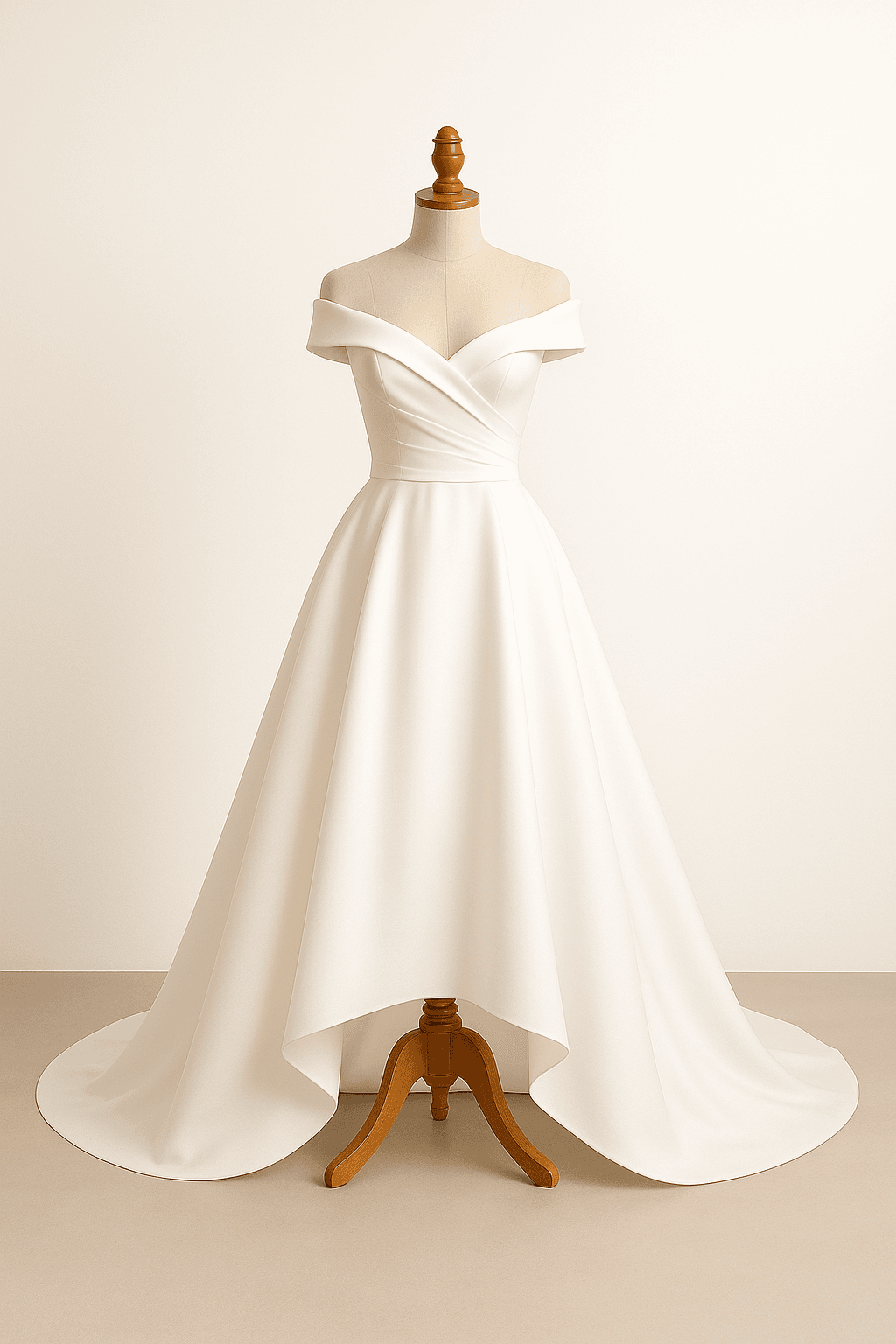 a modern wedding dress with flare