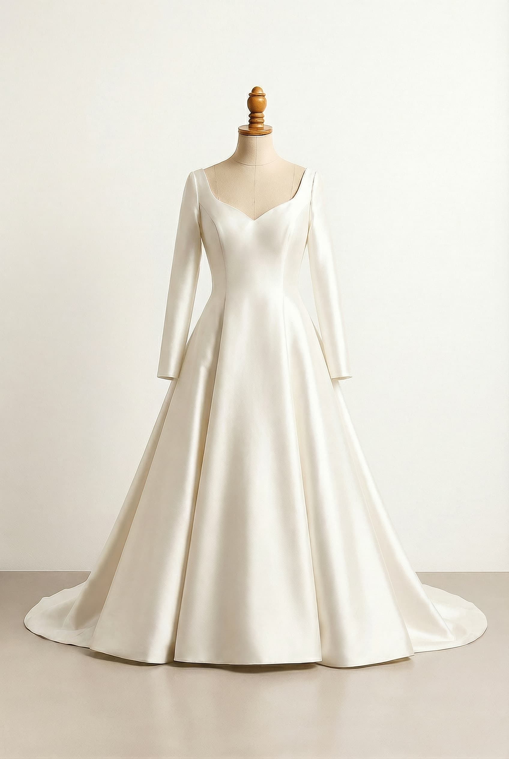 I want a balanced wedding dress; Add sleeves