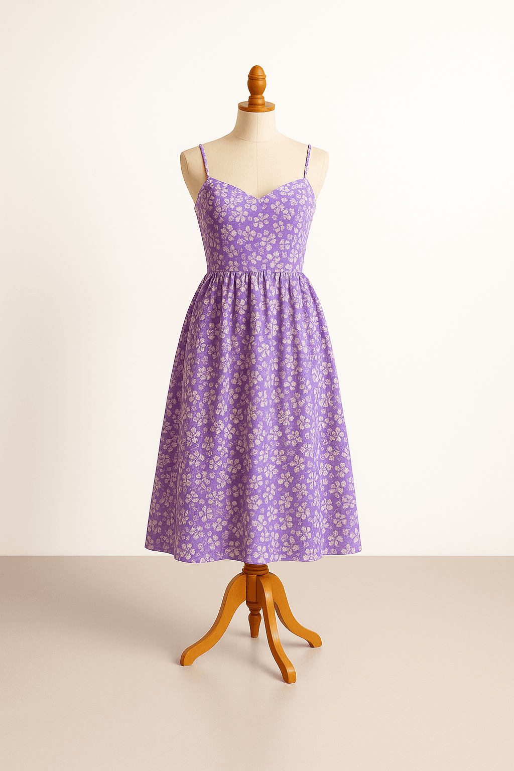 a flowery purple sundress