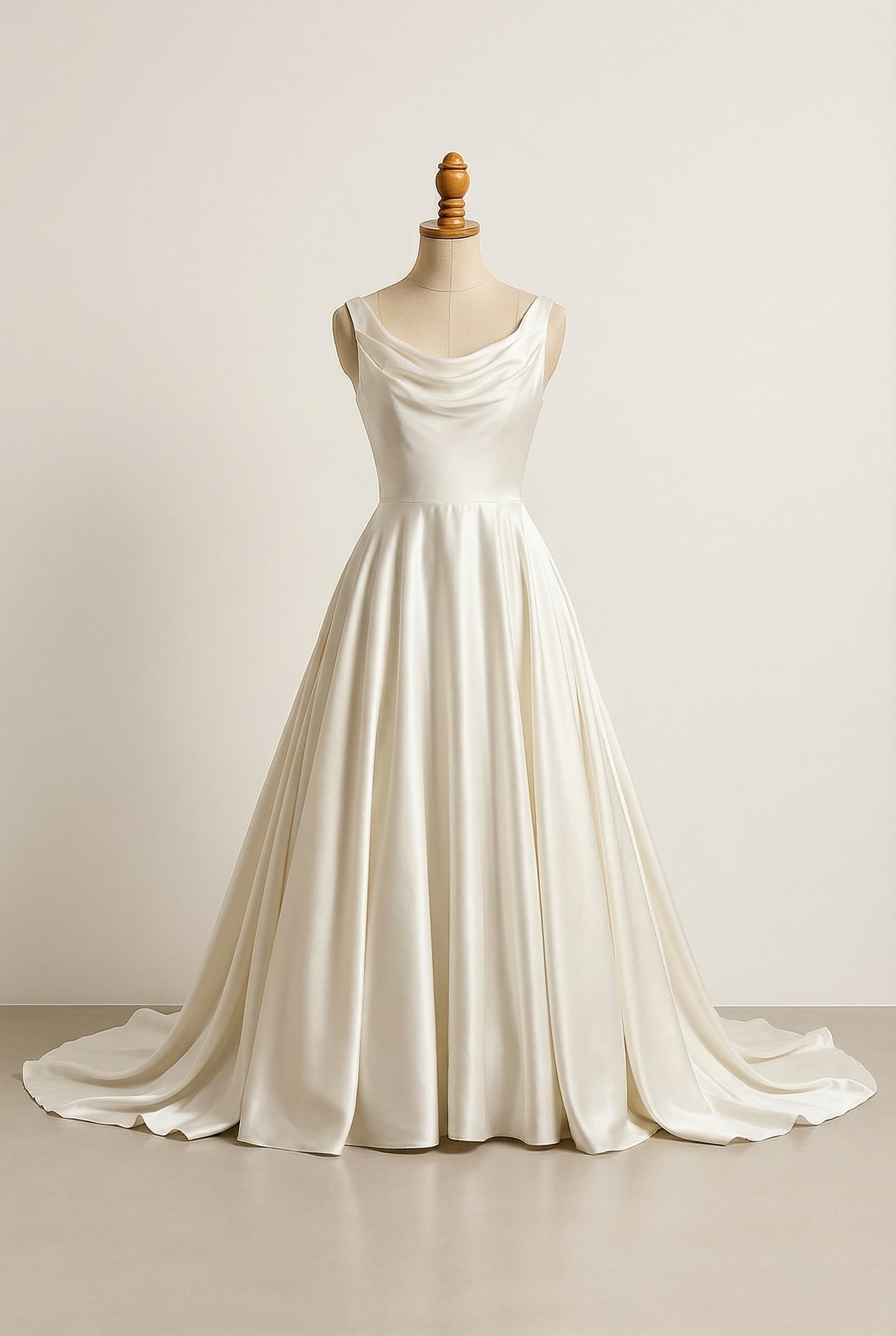 A romantic wedding dress with elegant details