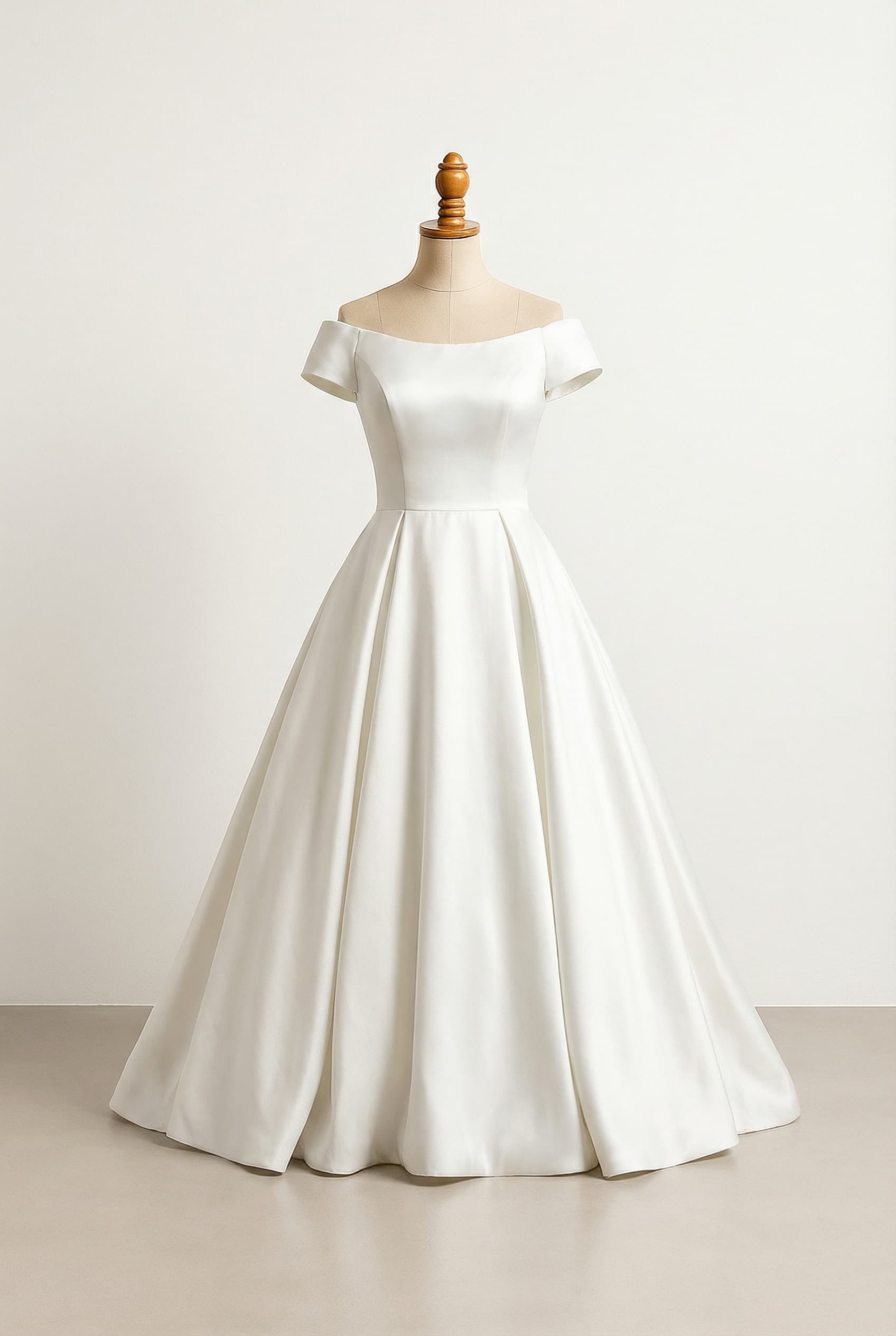 A romantic wedding dress with elegant details