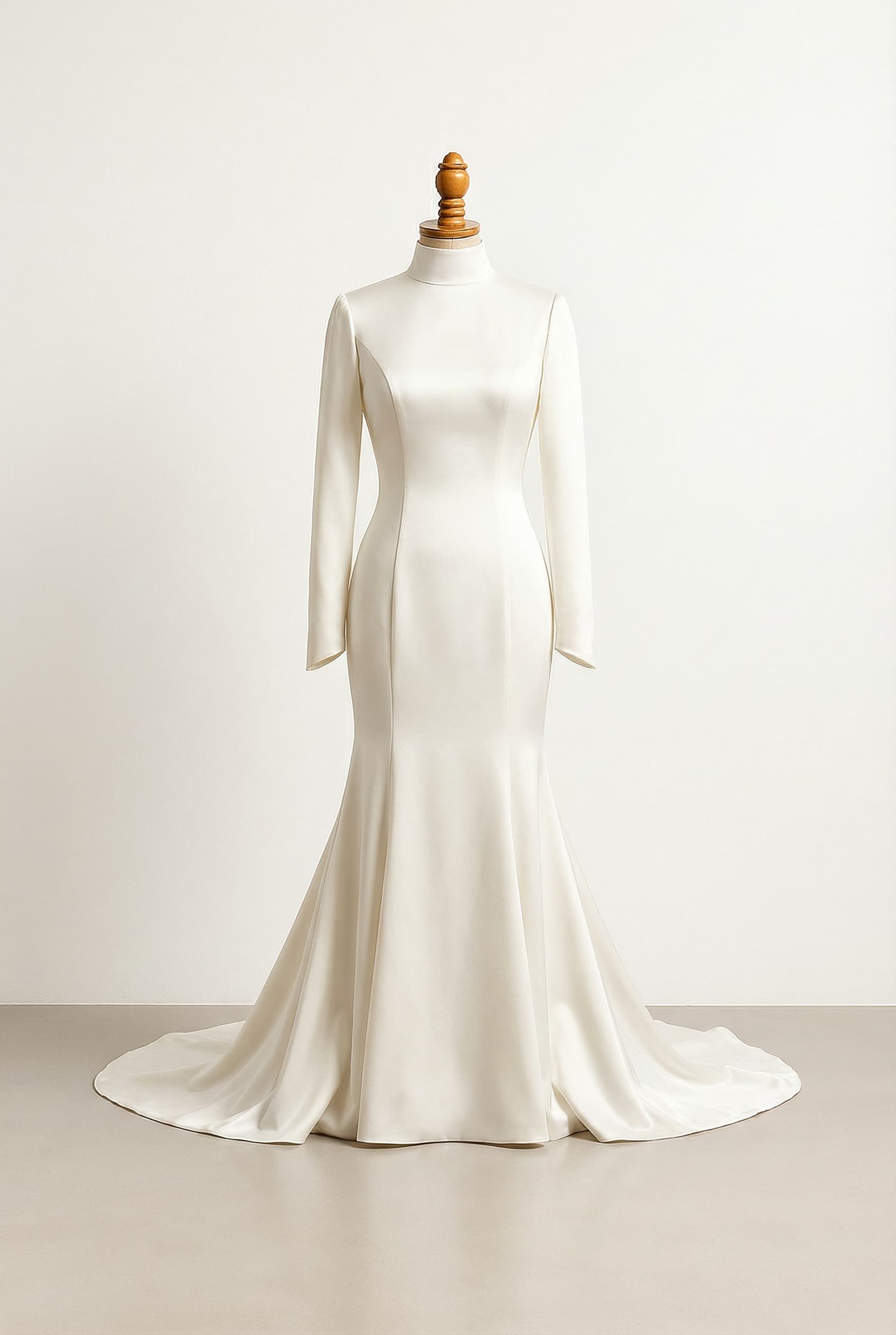 A romantic wedding dress with elegant details