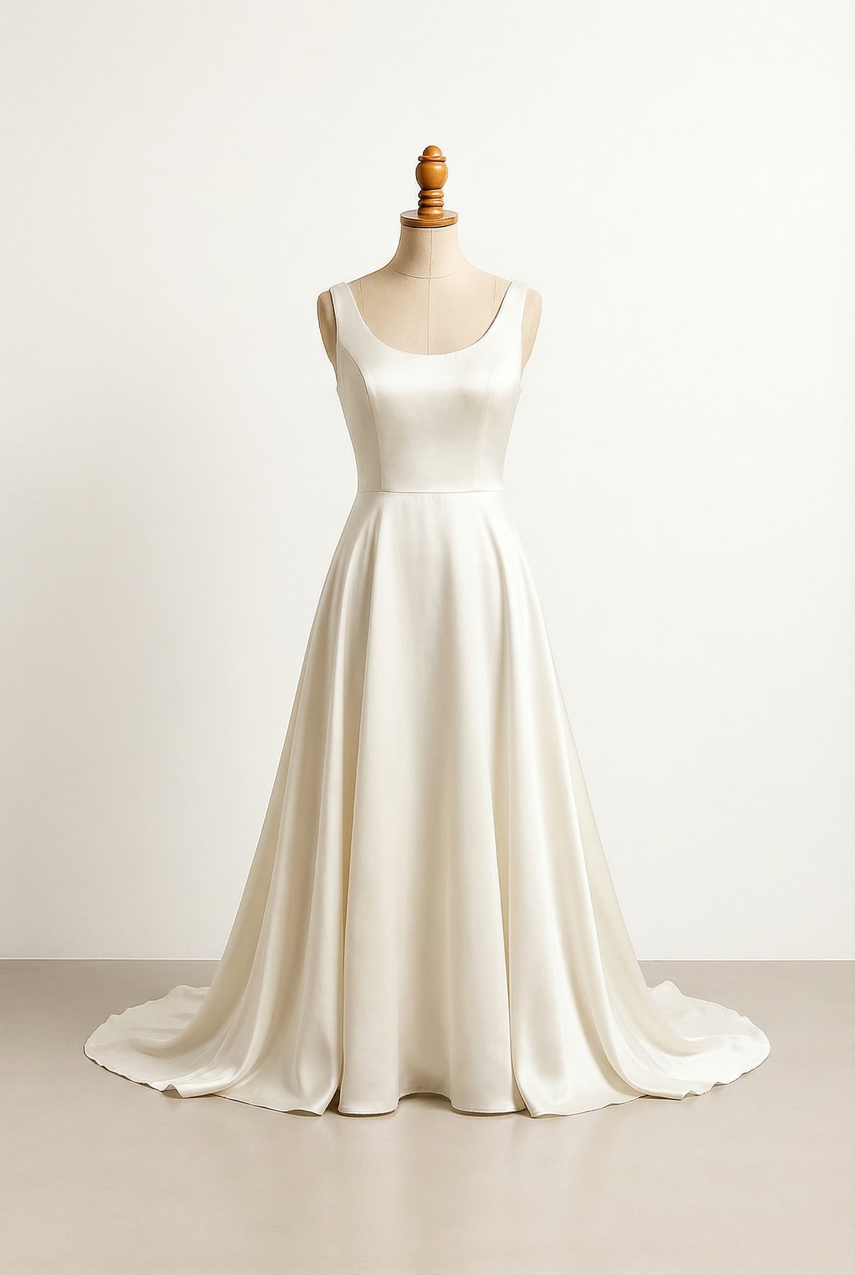 A romantic wedding dress with elegant details