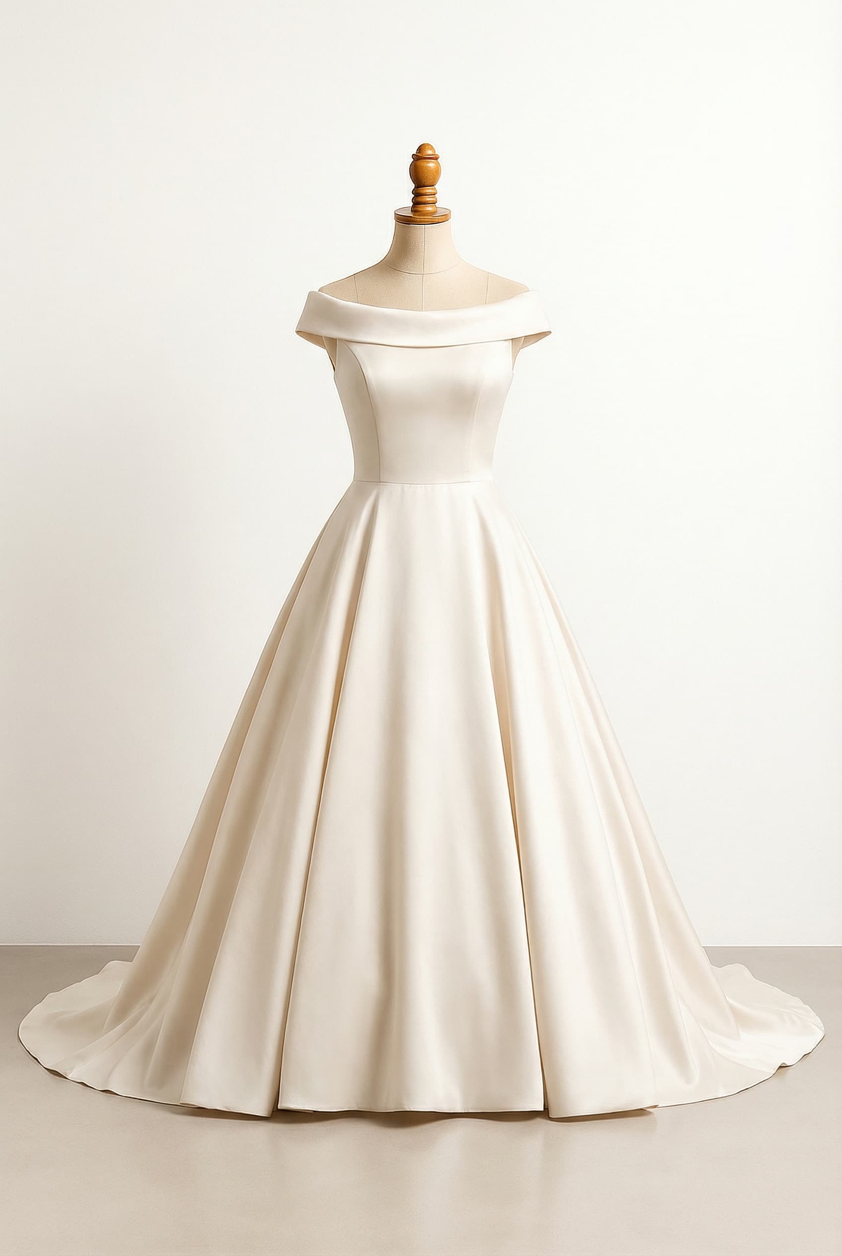 A romantic wedding dress with elegant details